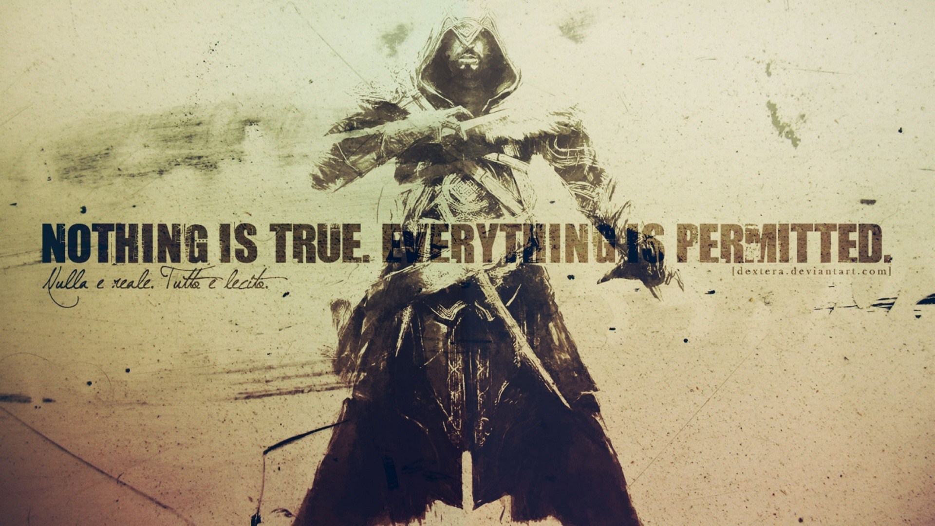 Ezio Auditore from Assassin's Creed with quote HD Wallpaper