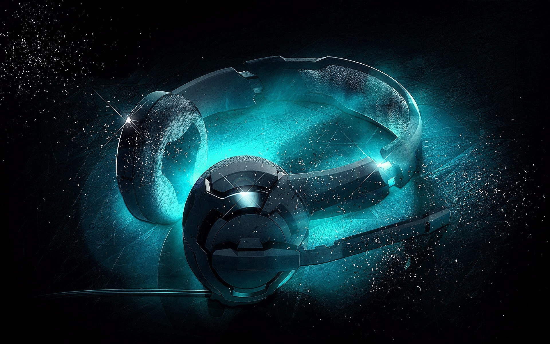 Roccat Gaming Headphones with Blue Light HD Wallpaper