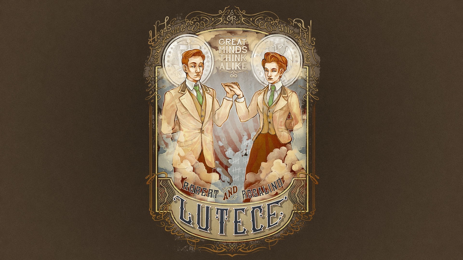 Robert and Rosalind Lutece from BioShock Infinite HD Wallpaper