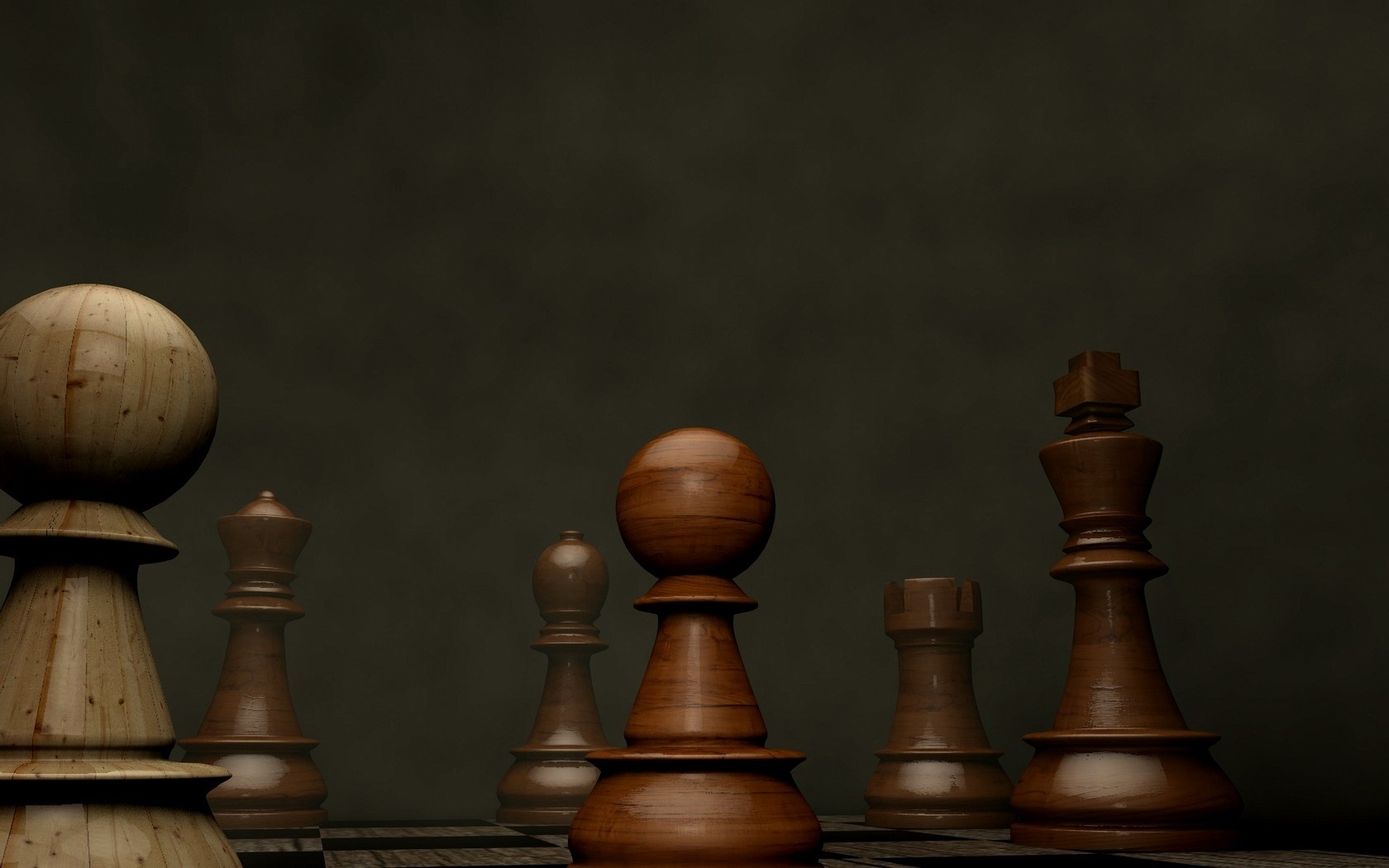 Chess pieces on a chessboard HD Wallpaper