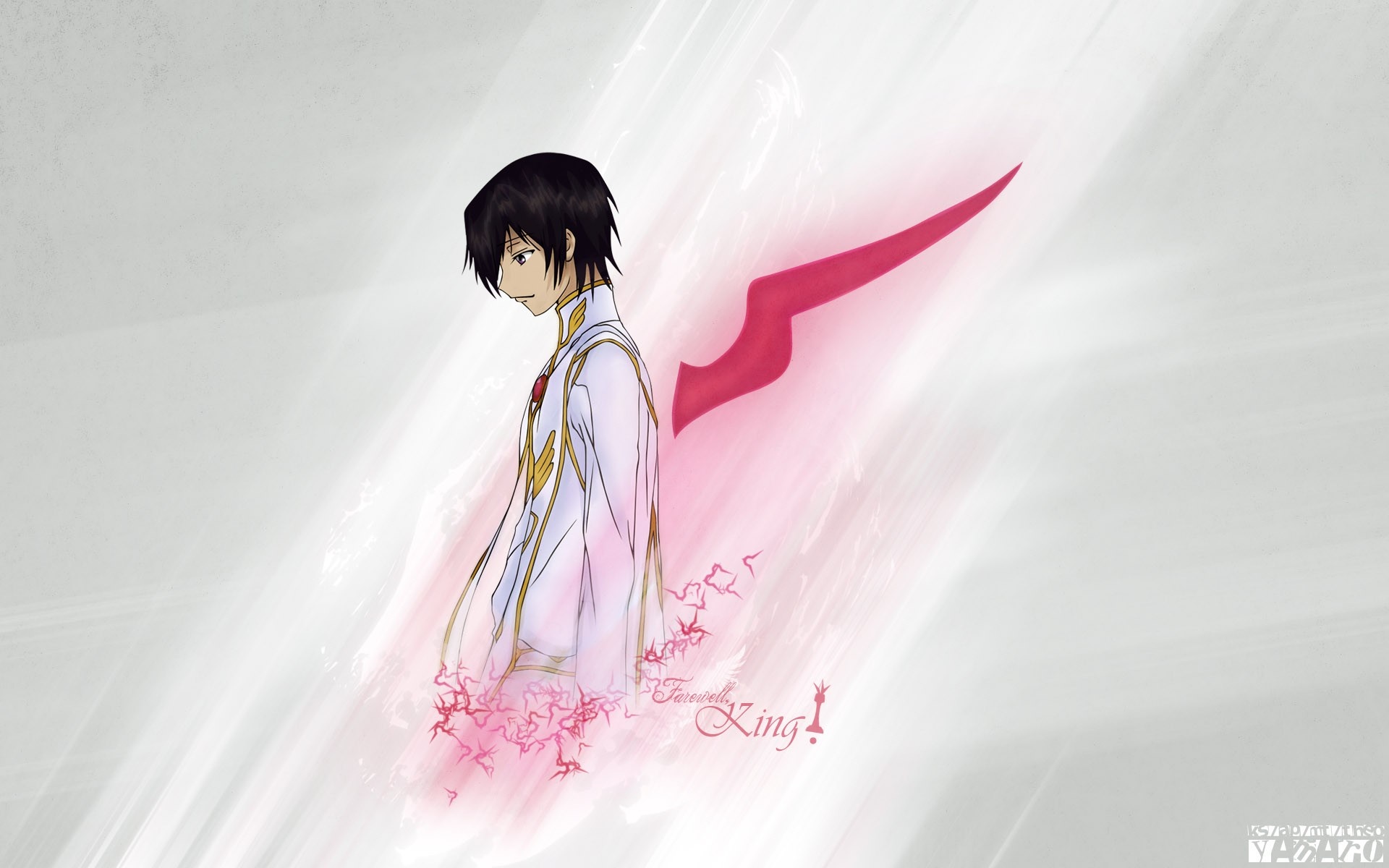 Lelouch Lamperouge from Code Geass with pink wing HD Wallpaper