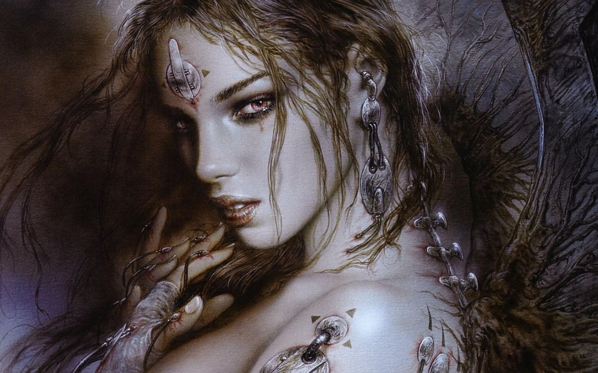Fantasy art portrait of a woman by Luis Royo HD Wallpaper