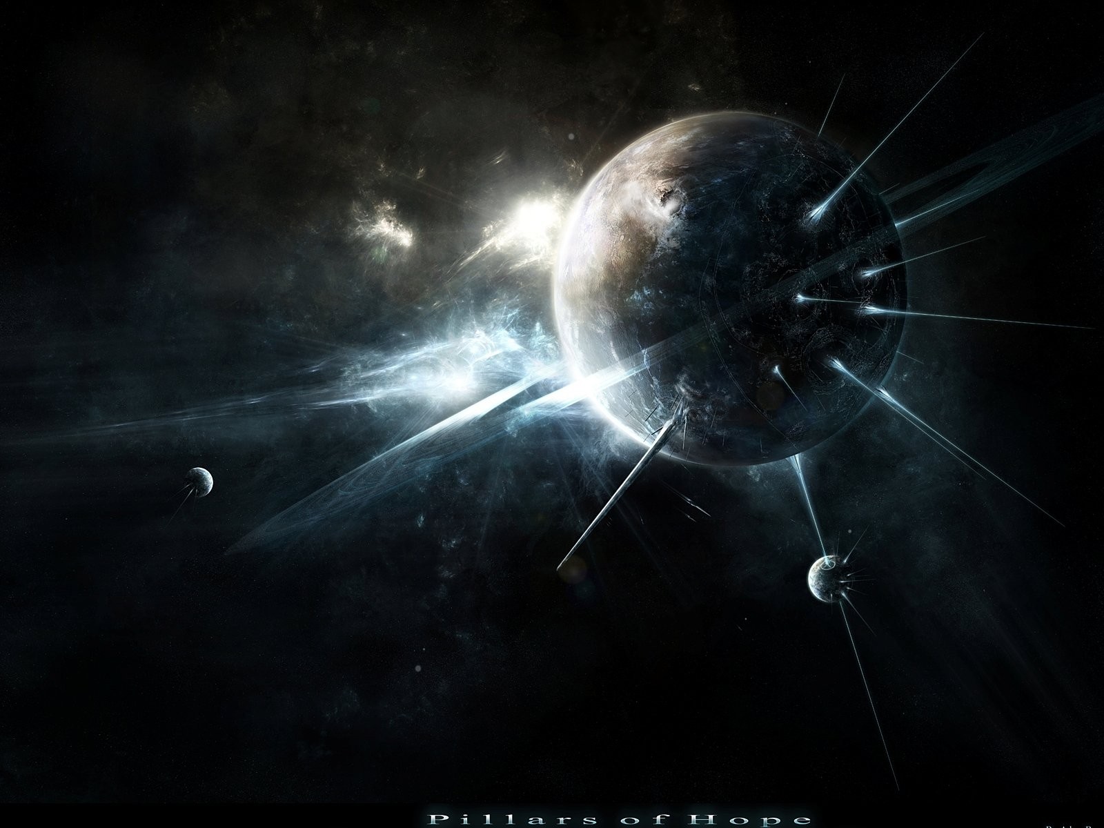 Pillars of Hope planet in space HD Wallpaper