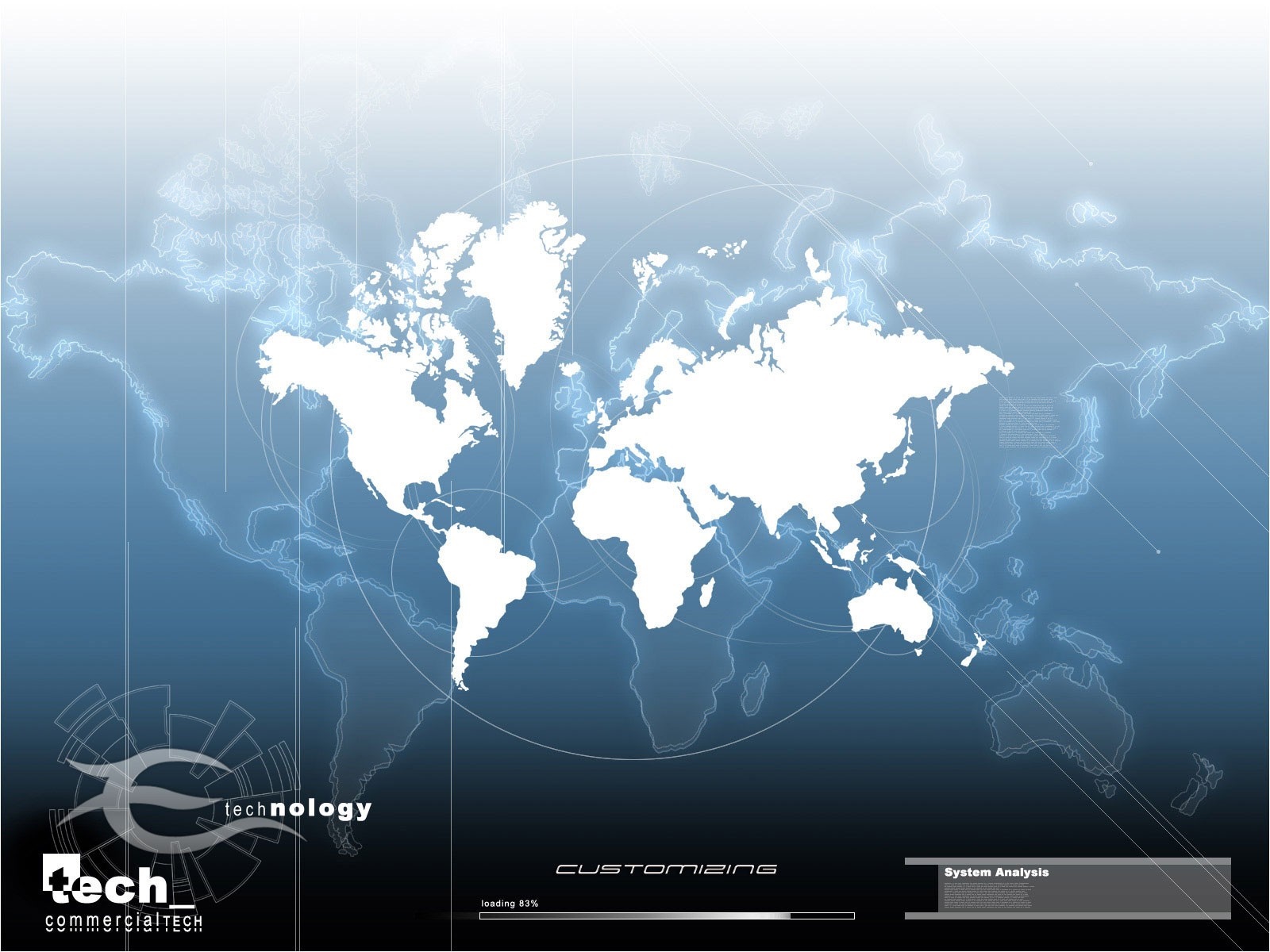 Global Technology and System Analysis Map HD Wallpaper