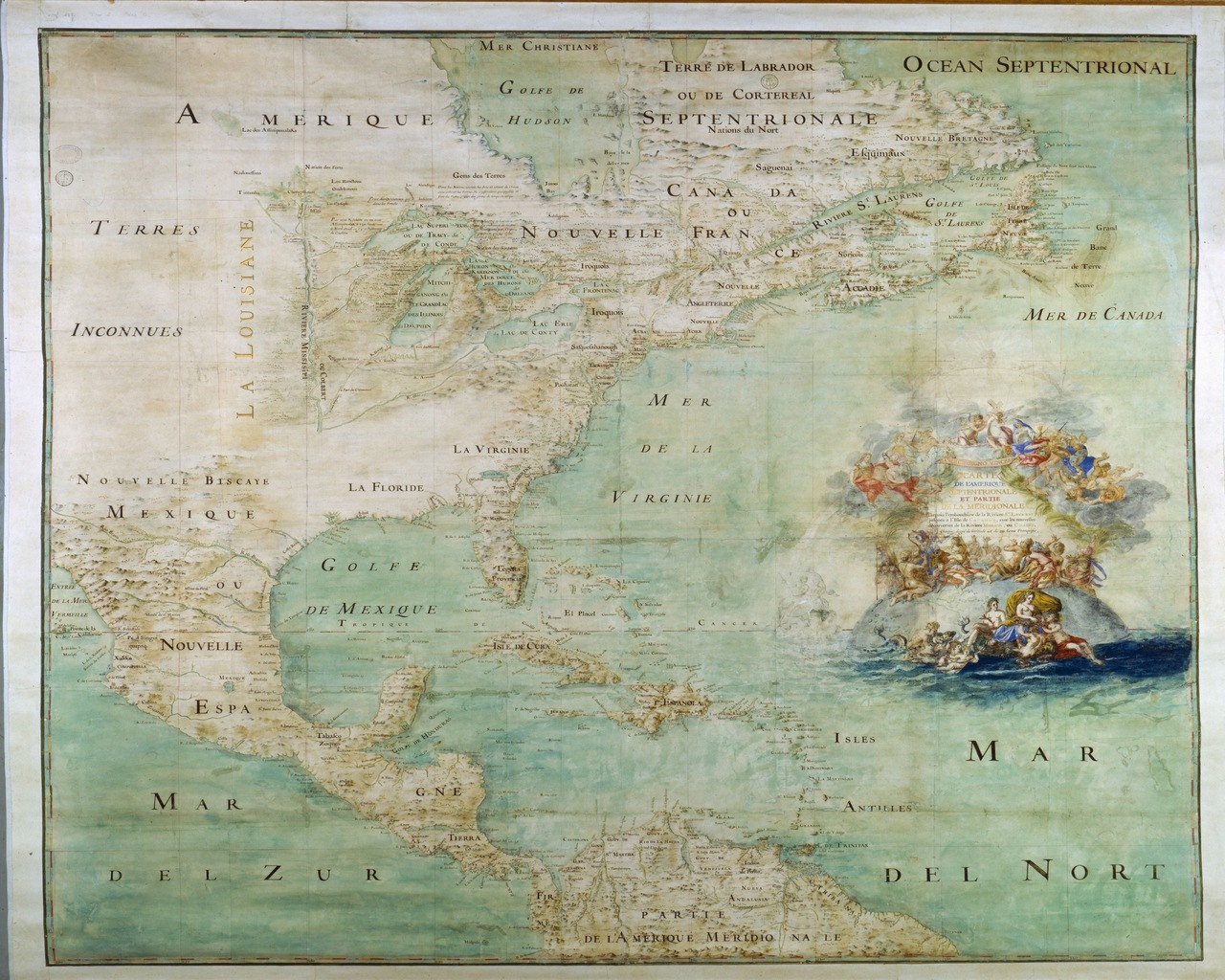 Map of North America and surrounding regions HD Wallpaper