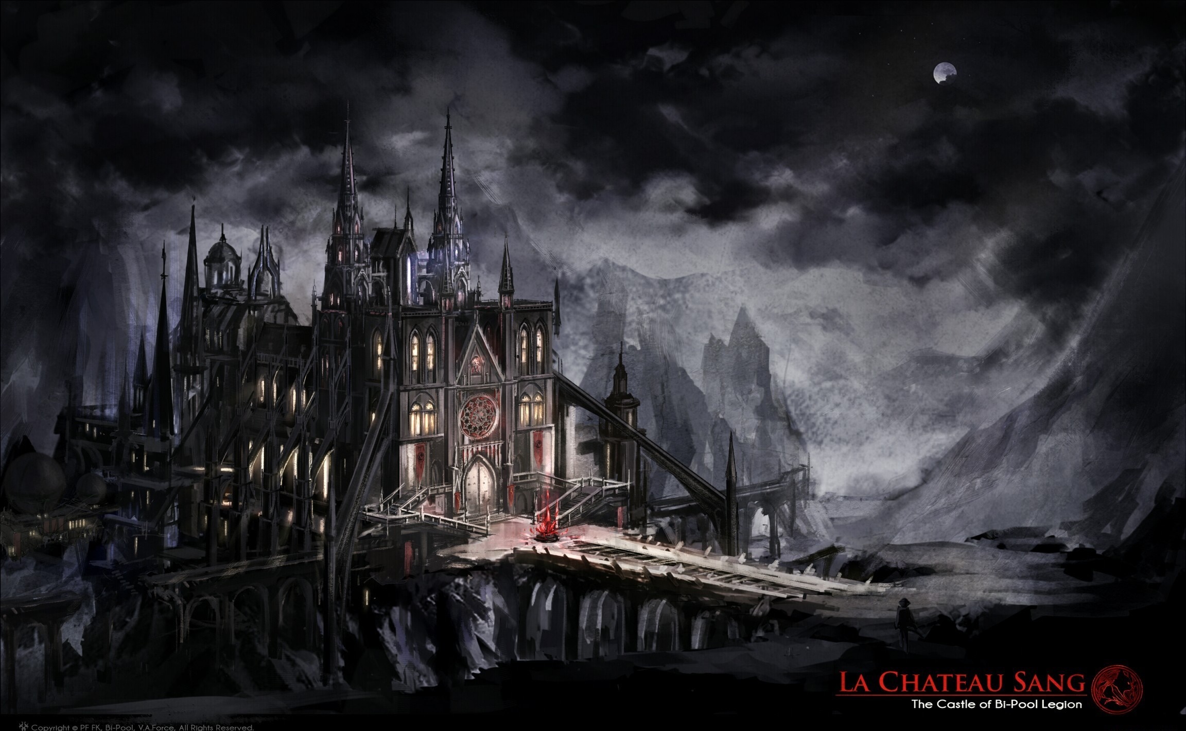 La Chateau Sang The Castle of Bi-Pool Legion HD Wallpaper