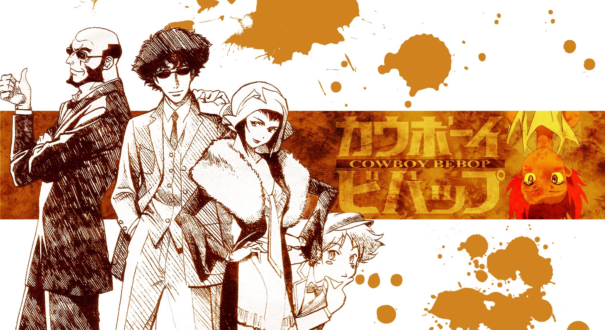 Cowboy Bebop characters with title text HD Wallpaper