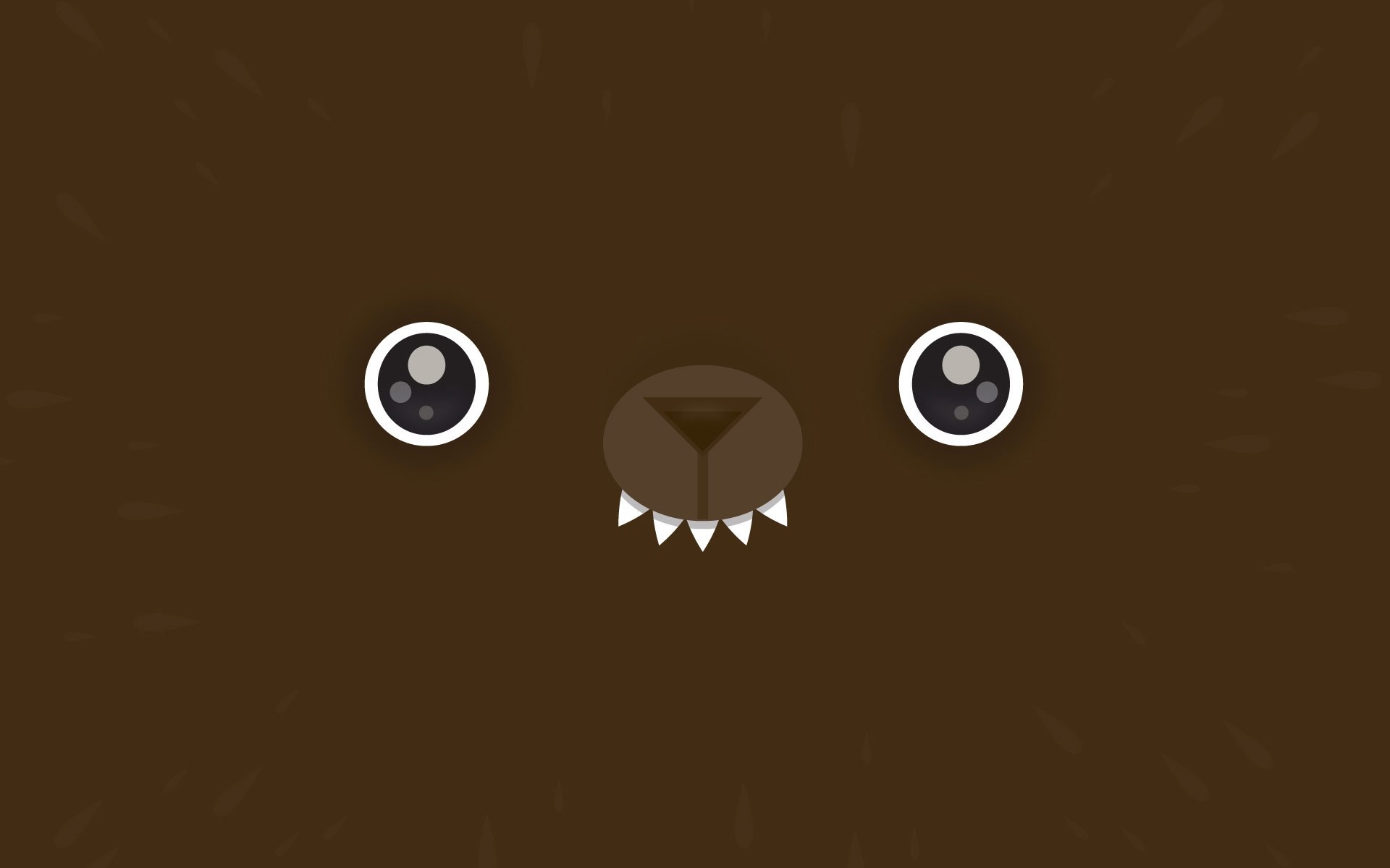 Minimalist bear face illustration HD Wallpaper