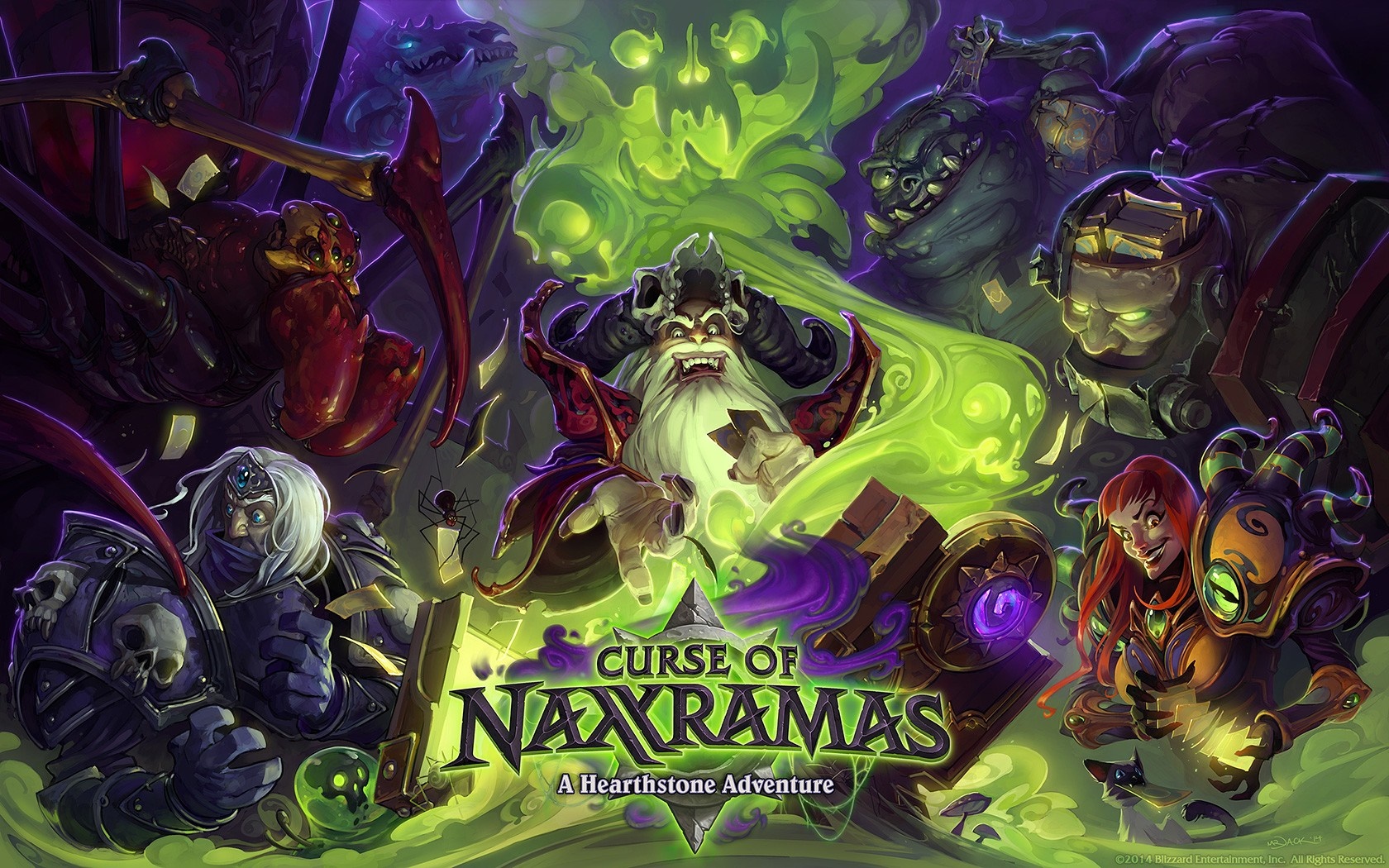 Curse of Naxxramas Hearthstone Adventure illustration HD Wallpaper