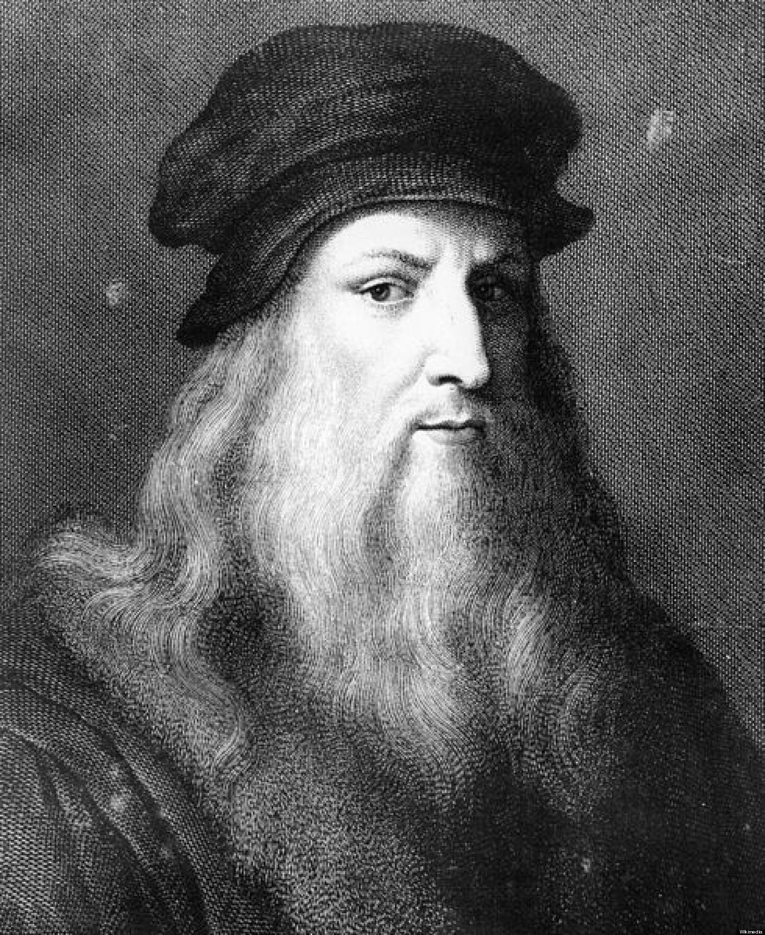 Portrait of Leonardo da Vinci HD Wallpaper