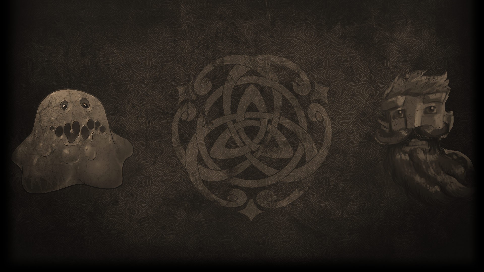 Slimesaur and character from Bravada with Celtic knot HD Wallpaper