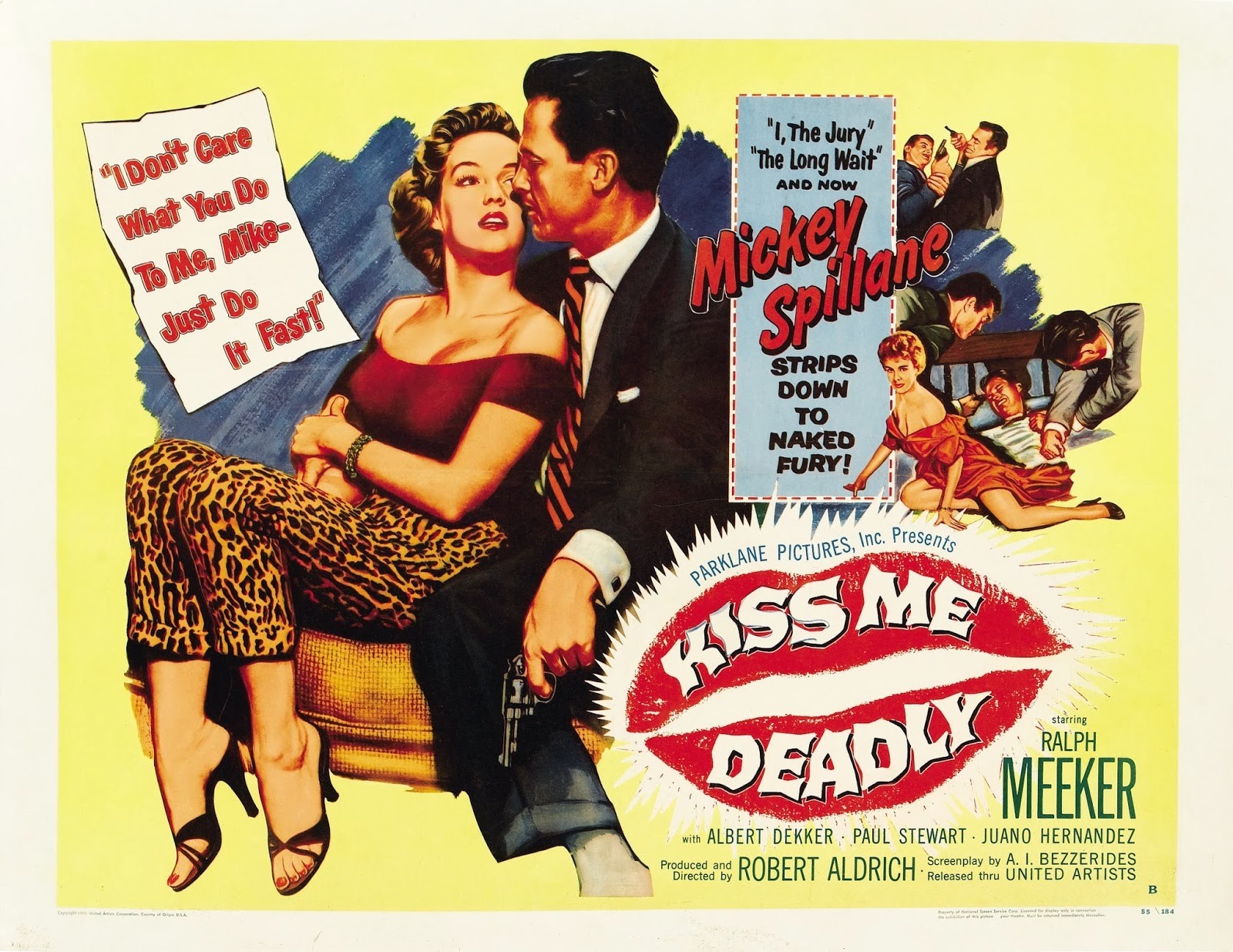 Kiss Me Deadly Film Poster starring Ralph Meeker HD Wallpaper