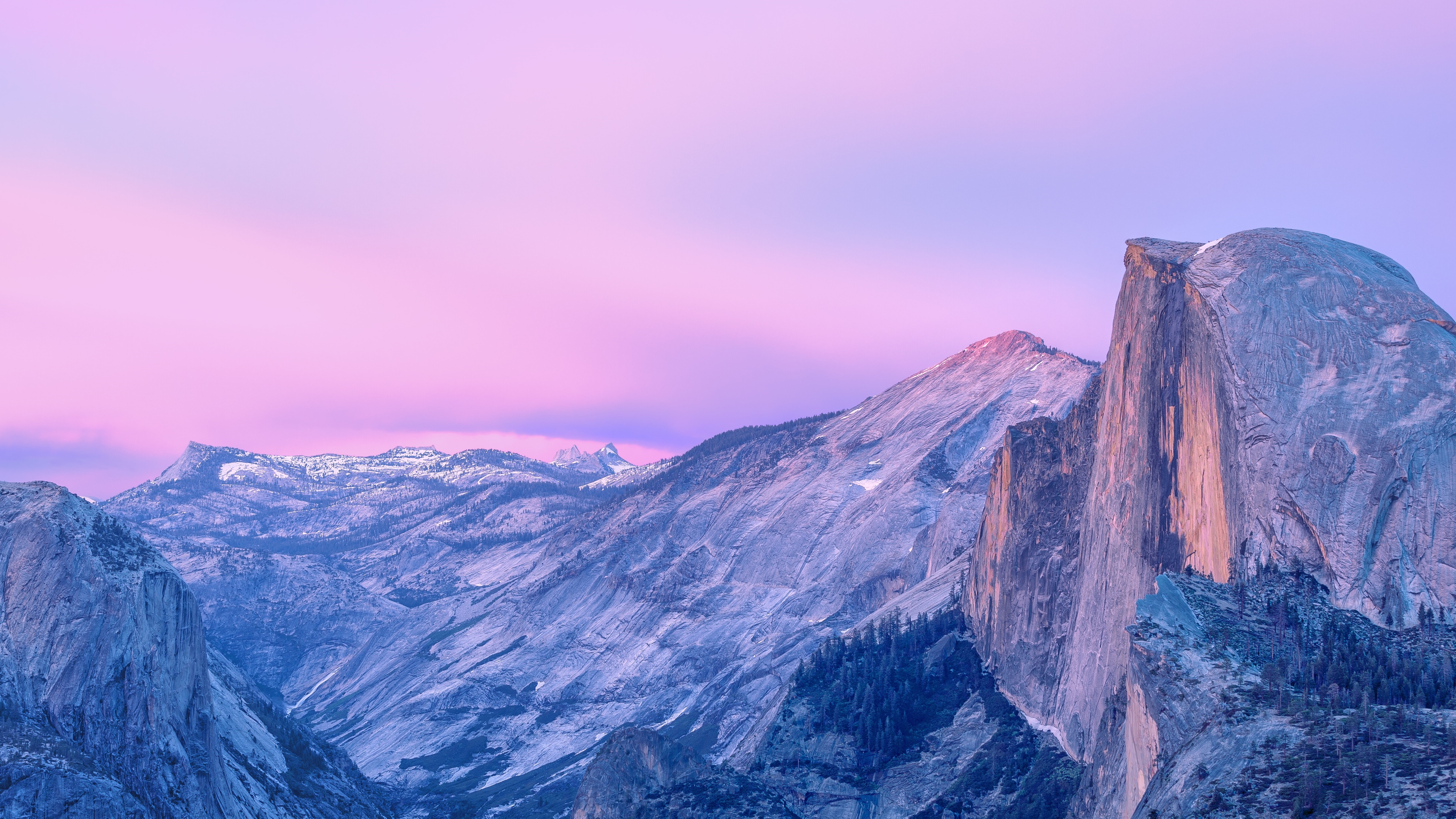 Yosemite National Park mountains at sunrise HD Wallpaper