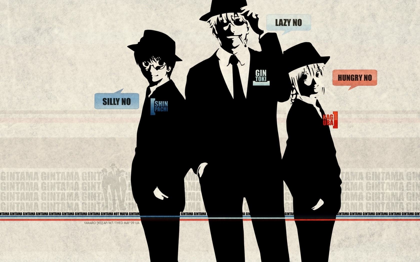 Gintama characters in suits HD Wallpaper