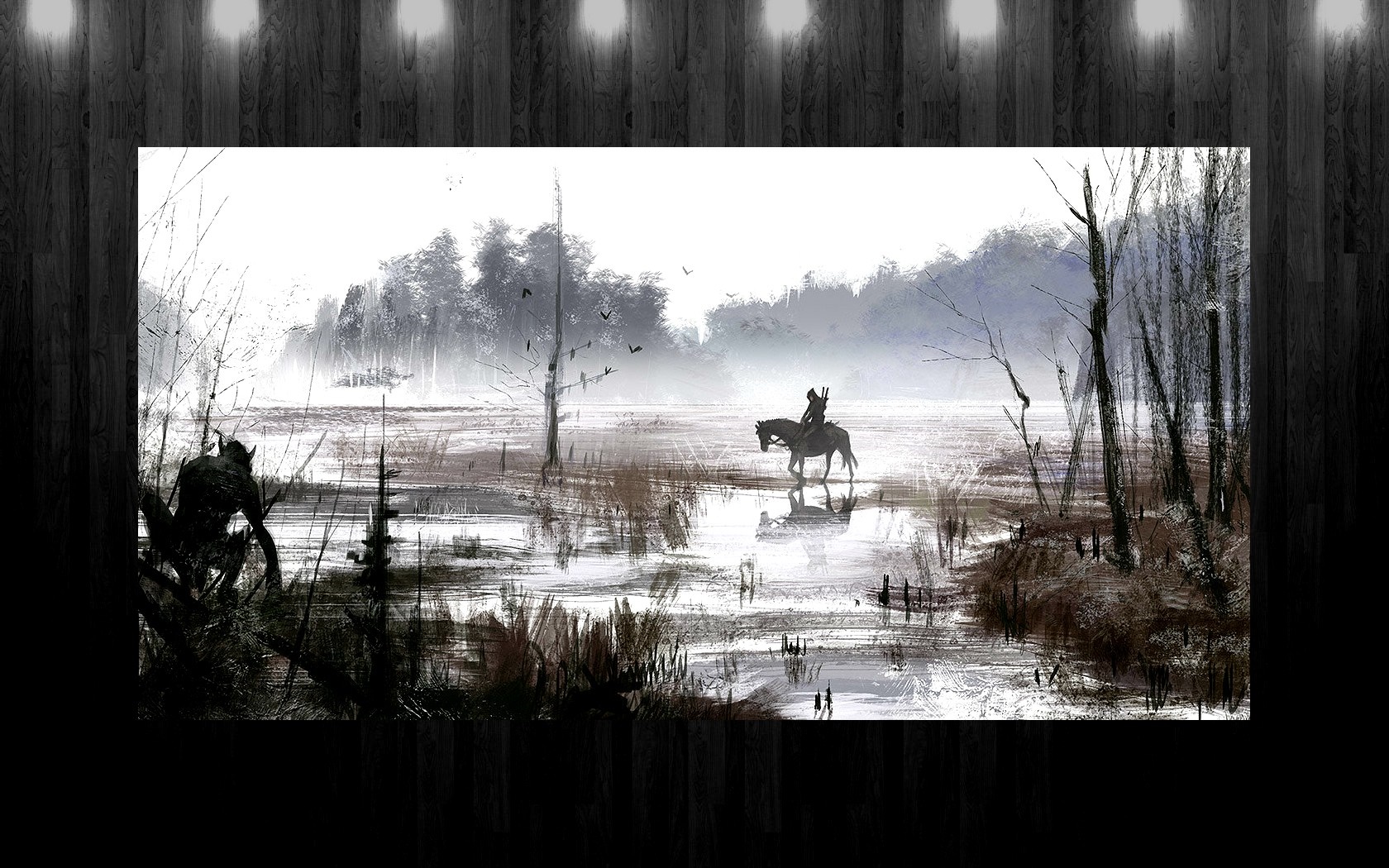 Geralt from The Witcher 3 Wild Hunt in a misty swamp HD Wallpaper