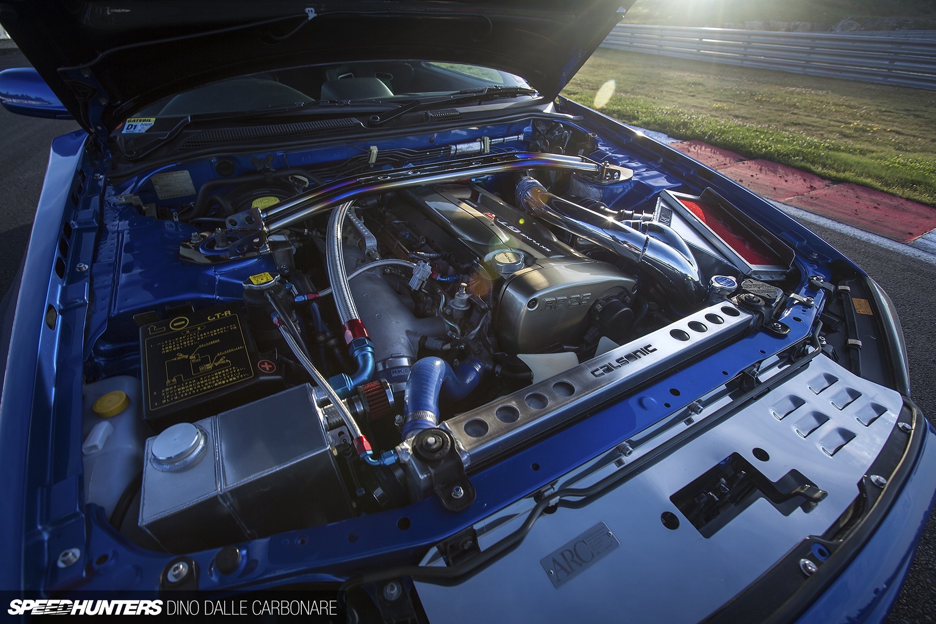 Blue Nissan Skyline R33 GT-R Engine Bay HD Wallpaper