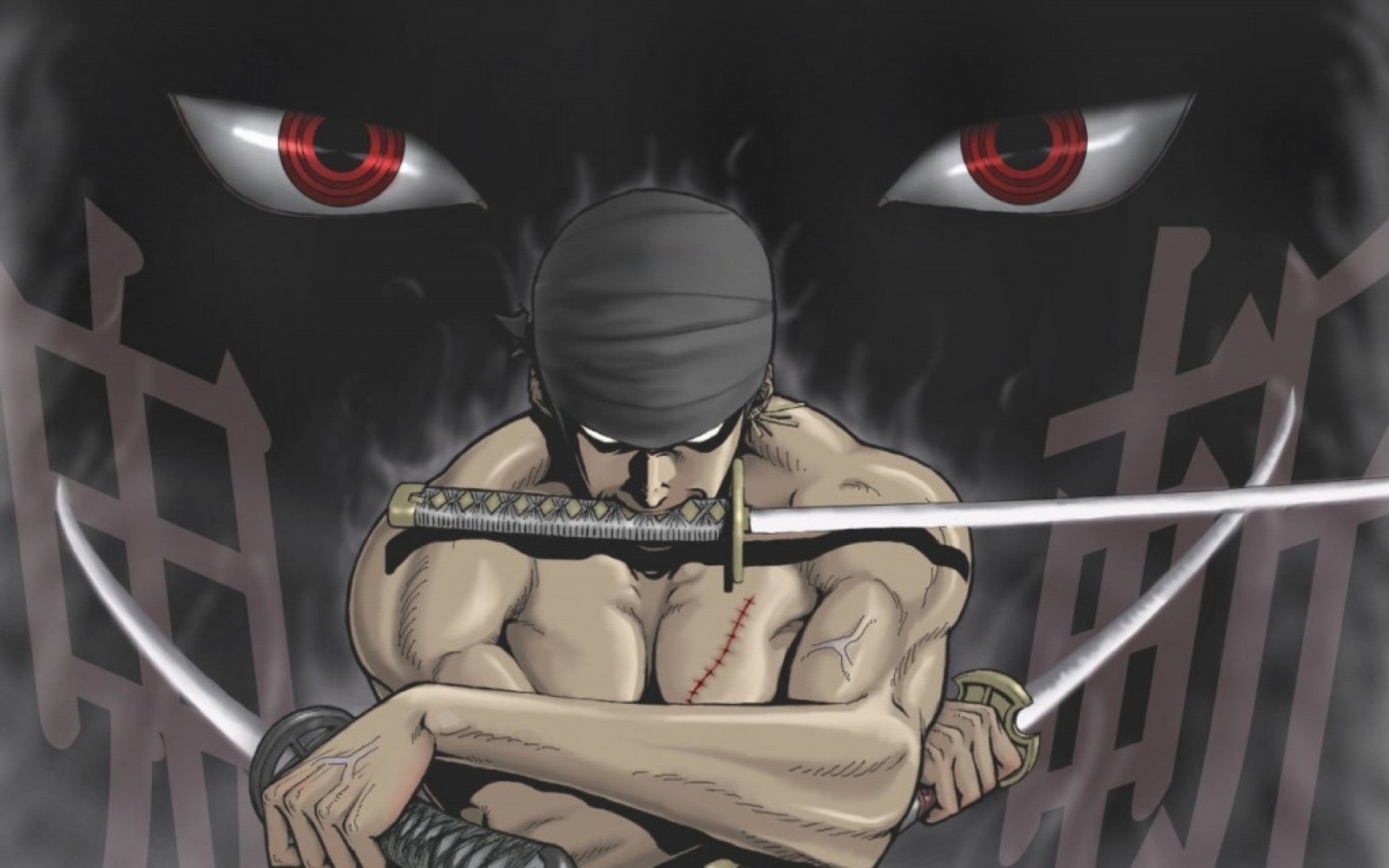 Roronoa Zoro from One Piece with swords HD Wallpaper