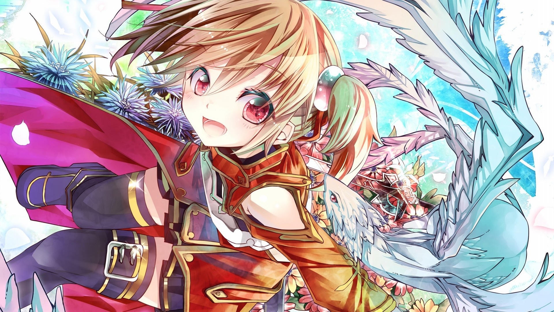 Ayano Keiko from Sword Art Online with a bird HD Wallpaper