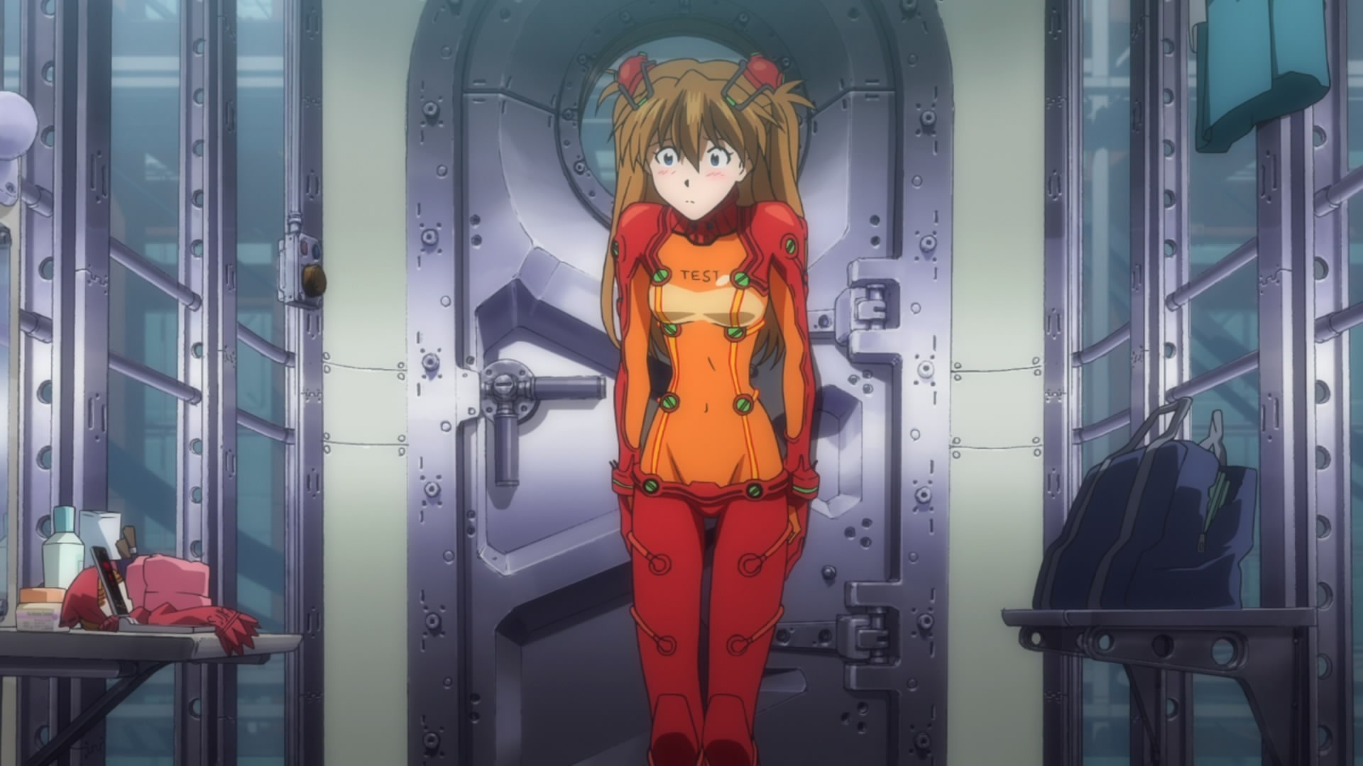Asuka Langley Soryu from Neon Genesis Evangelion in a test suit HD Wallpaper