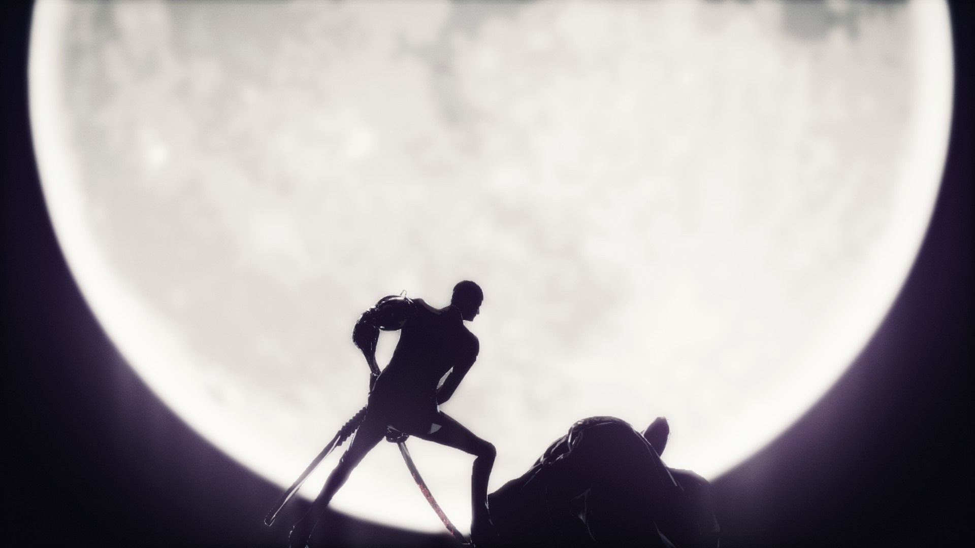 Mondo Zappa from Killer is Dead with Moon HD Wallpaper