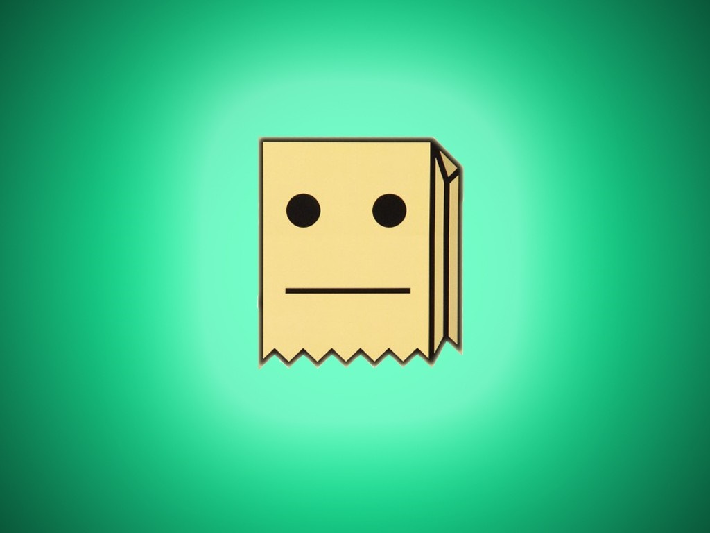 Paper bag character with face HD Wallpaper