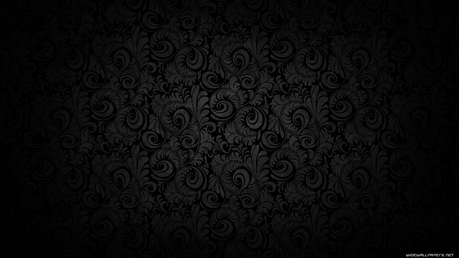 Elegant Black Monochrome Ornate Pattern HD Wallpaper