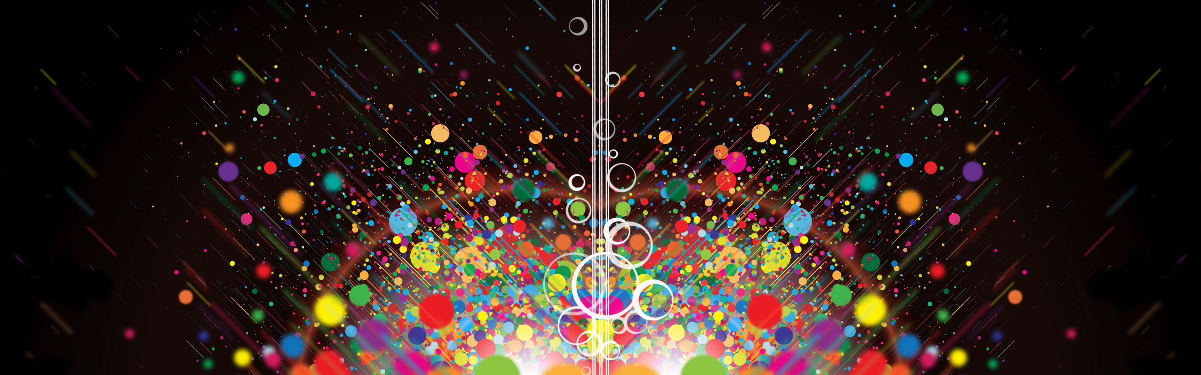 Abstract colorful bokeh and light streaks HD Wallpaper