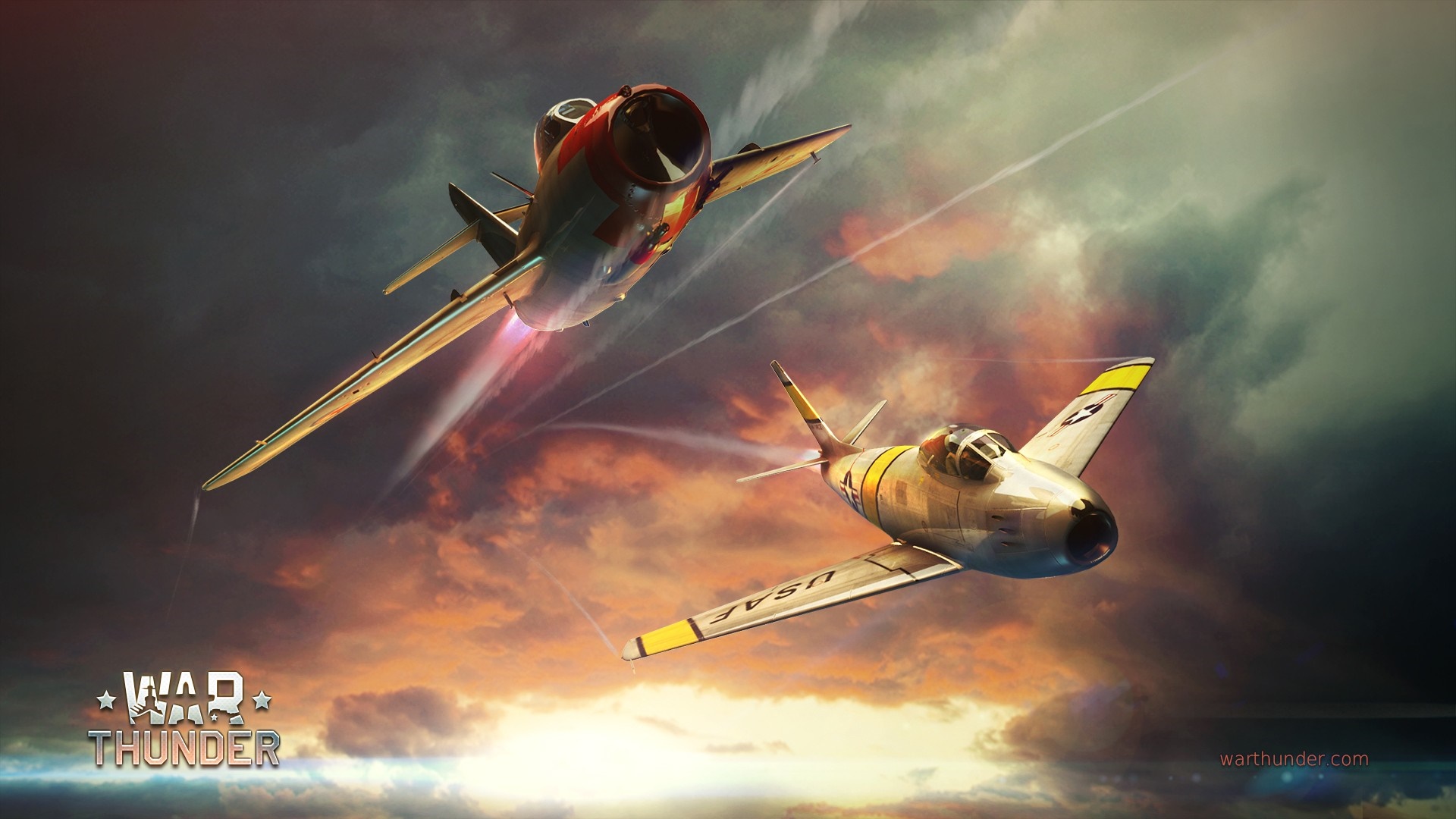 Two fighter jets in War Thunder HD Wallpaper