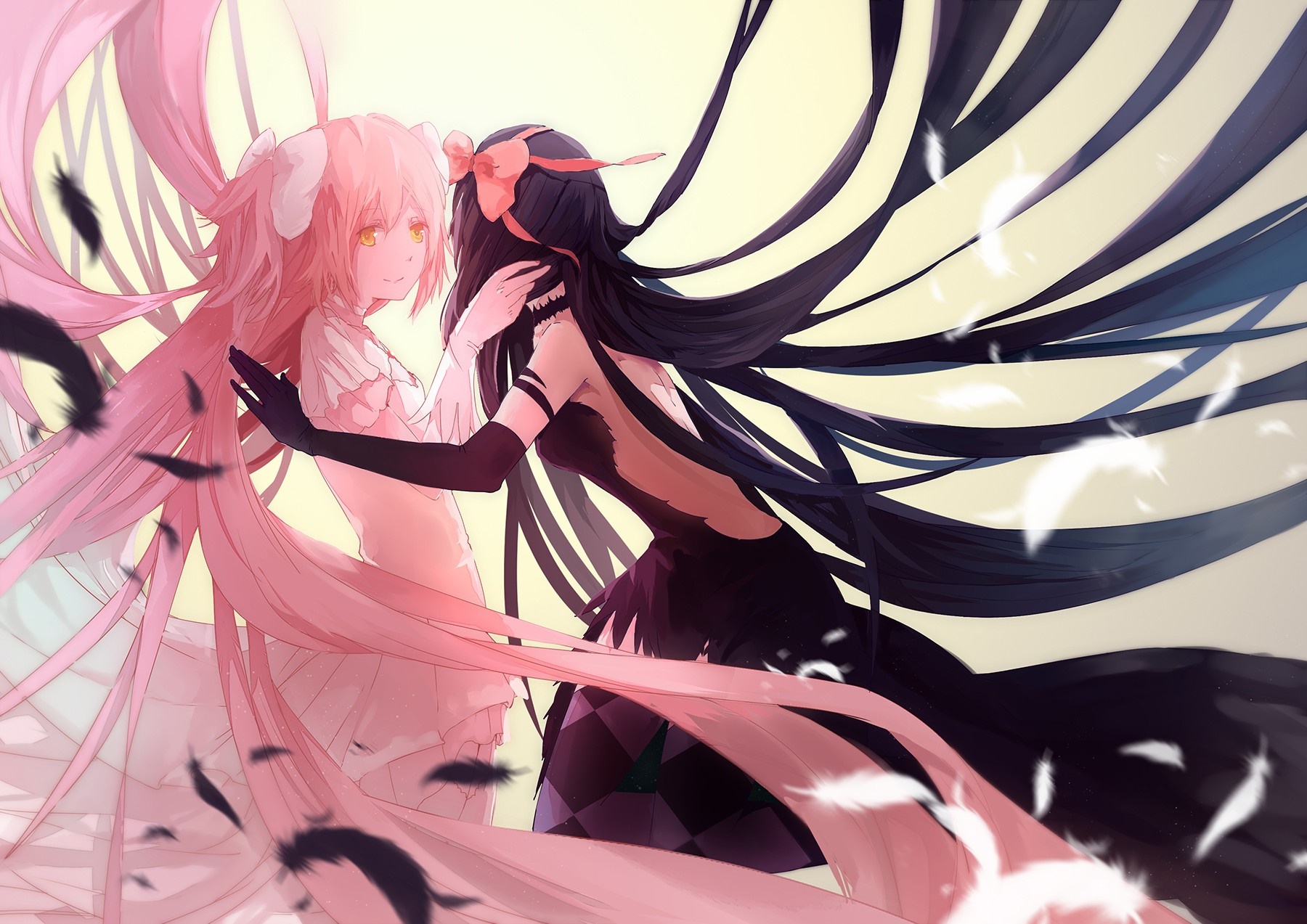 Homura Akemi and Madoka Kaname from Madoka Magica HD Wallpaper