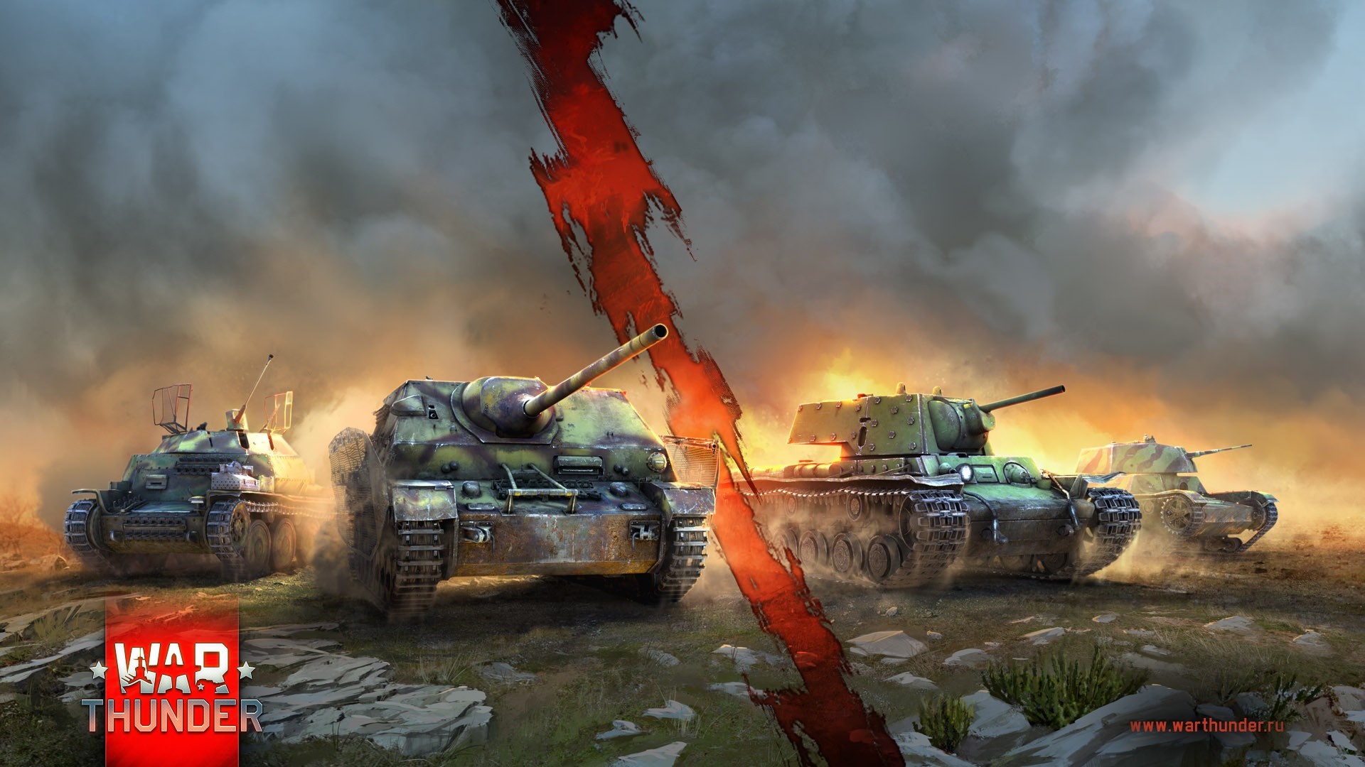 War Thunder tanks in combat HD Wallpaper