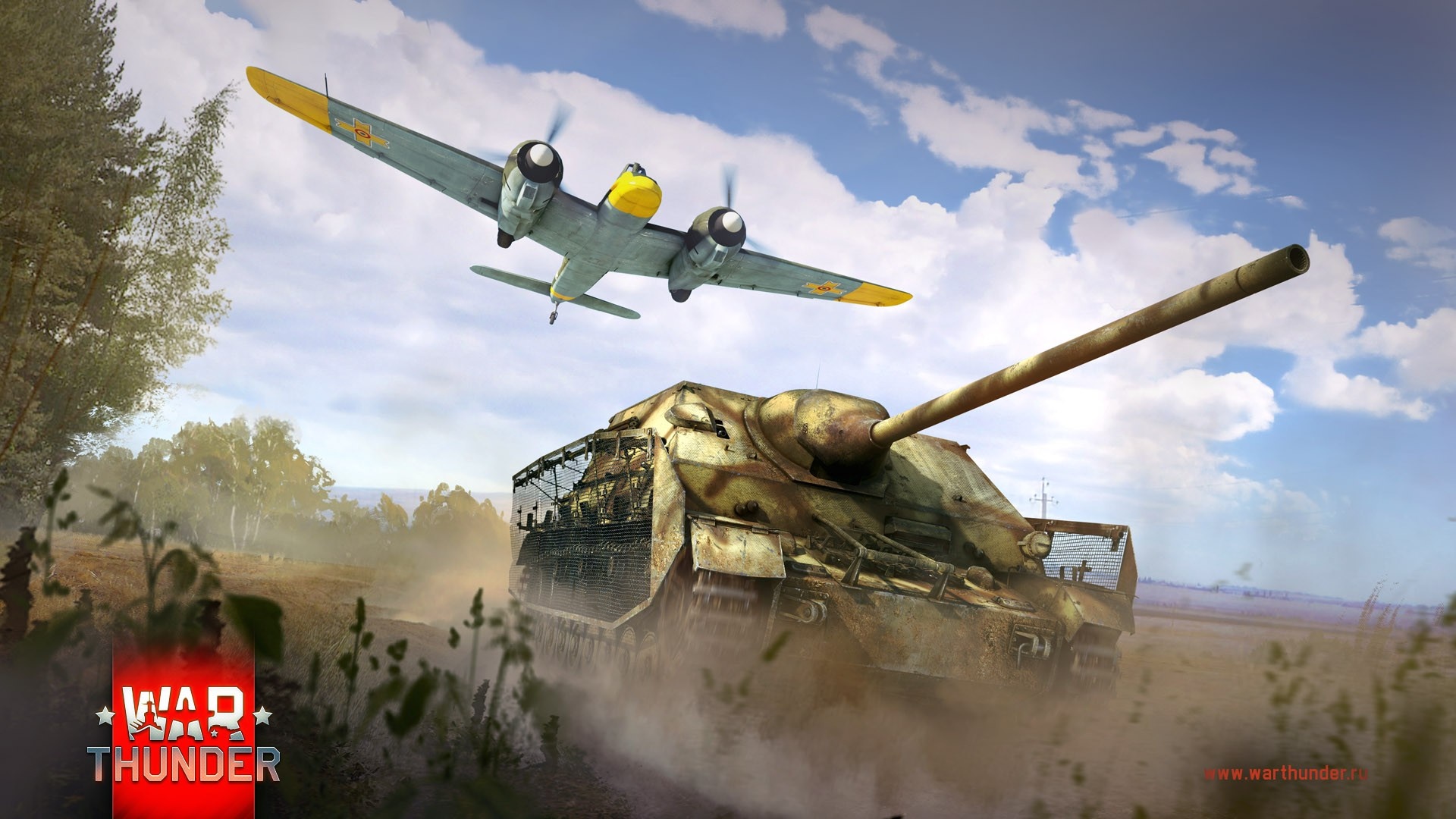 War Thunder: Jagdpanzer IV and Henschel Hs 129 HD Wallpaper
