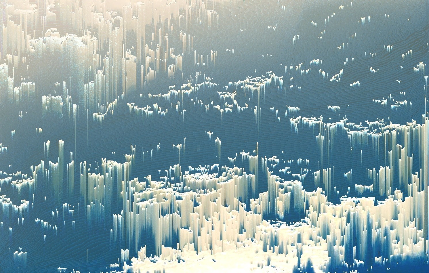 Pixel sorted abstract sky with sunlight HD Wallpaper