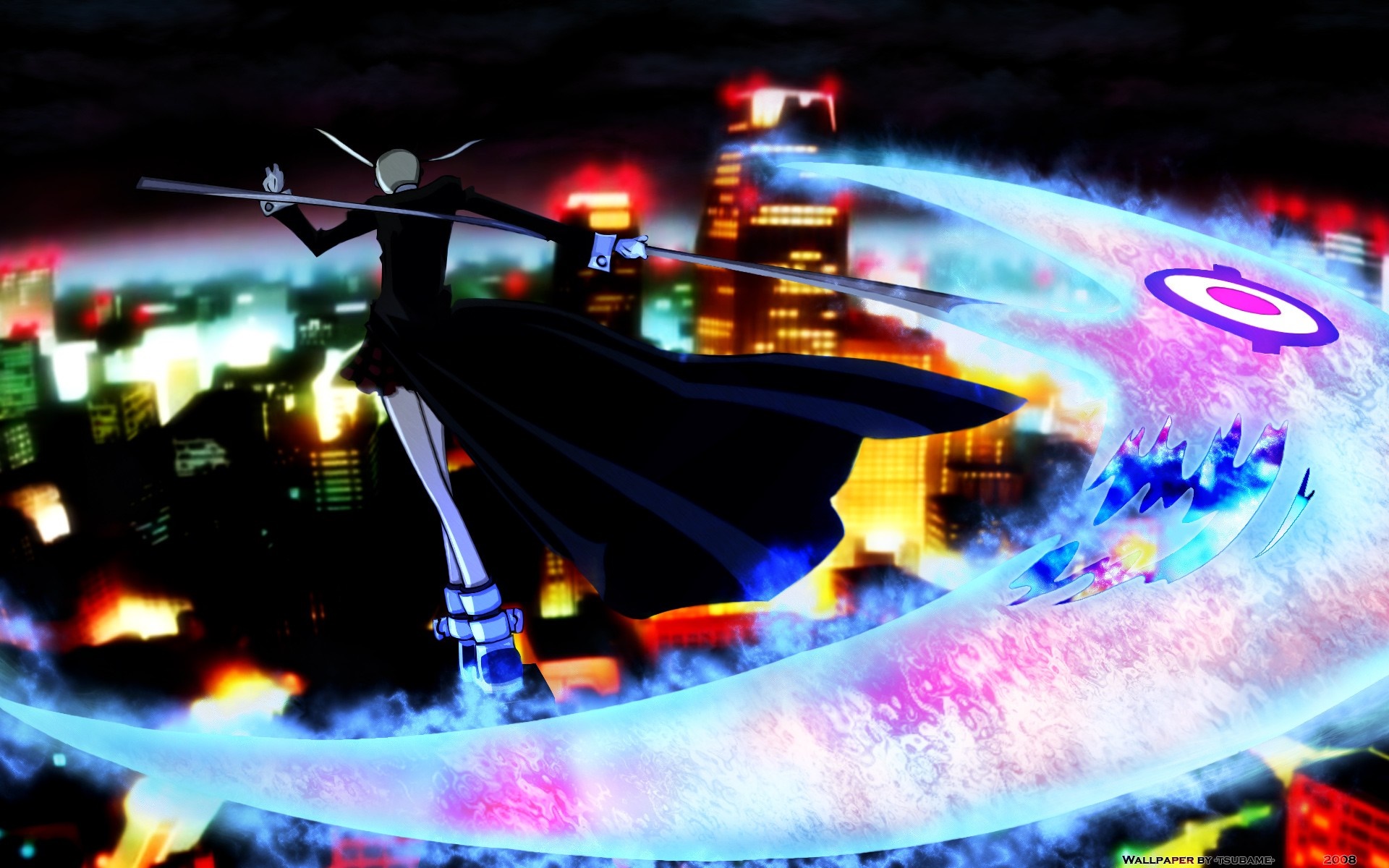 Maka Albarn from Soul Eater with Scythe HD Wallpaper