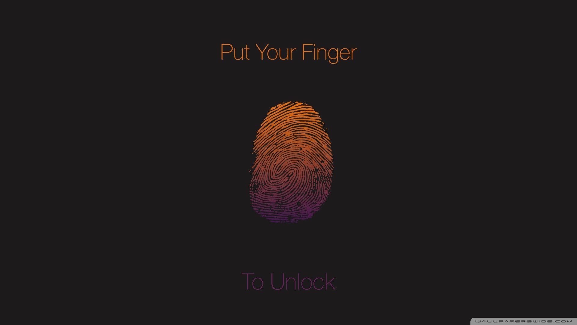 Fingerprint To Unlock Illustration HD Wallpaper
