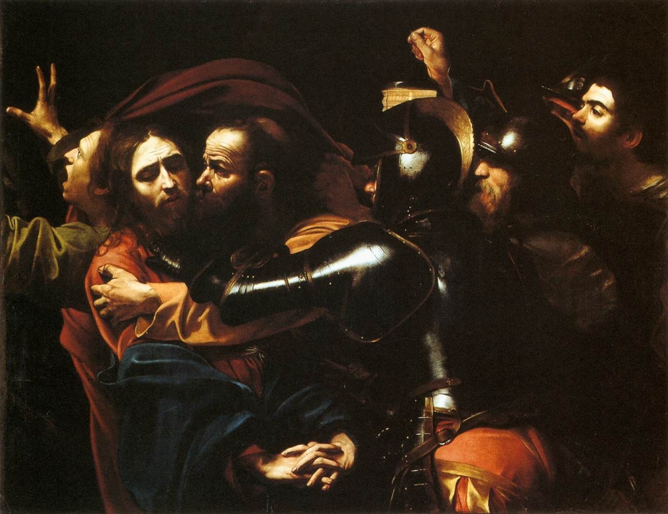 The Taking of Christ by Caravaggio HD Wallpaper