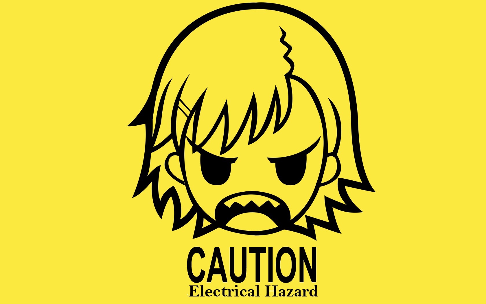 Misaka Mikoto from To Aru Kagaku no Railgun Caution Electrical Hazard HD Wallpaper