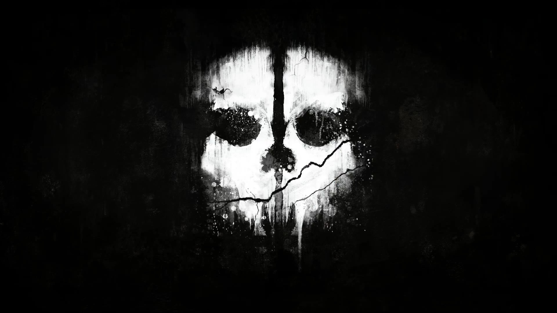 Call of Duty Ghosts skull logo HD Wallpaper