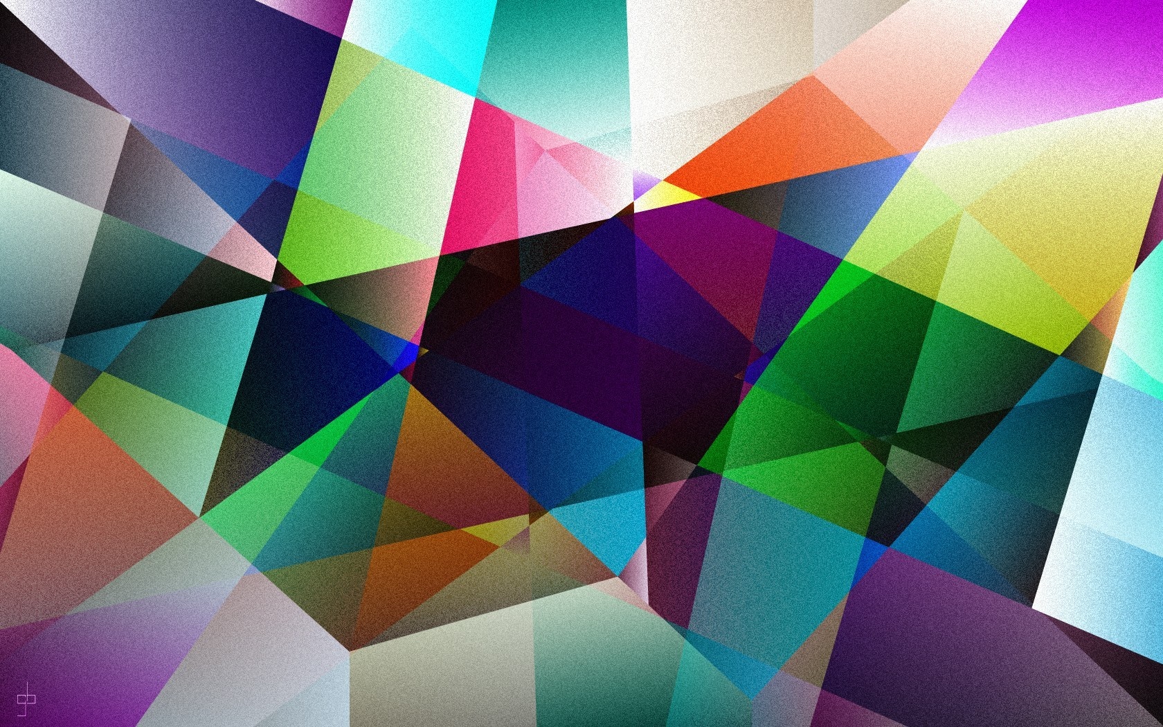 Abstract geometric pattern with vibrant overlapping colors HD Wallpaper