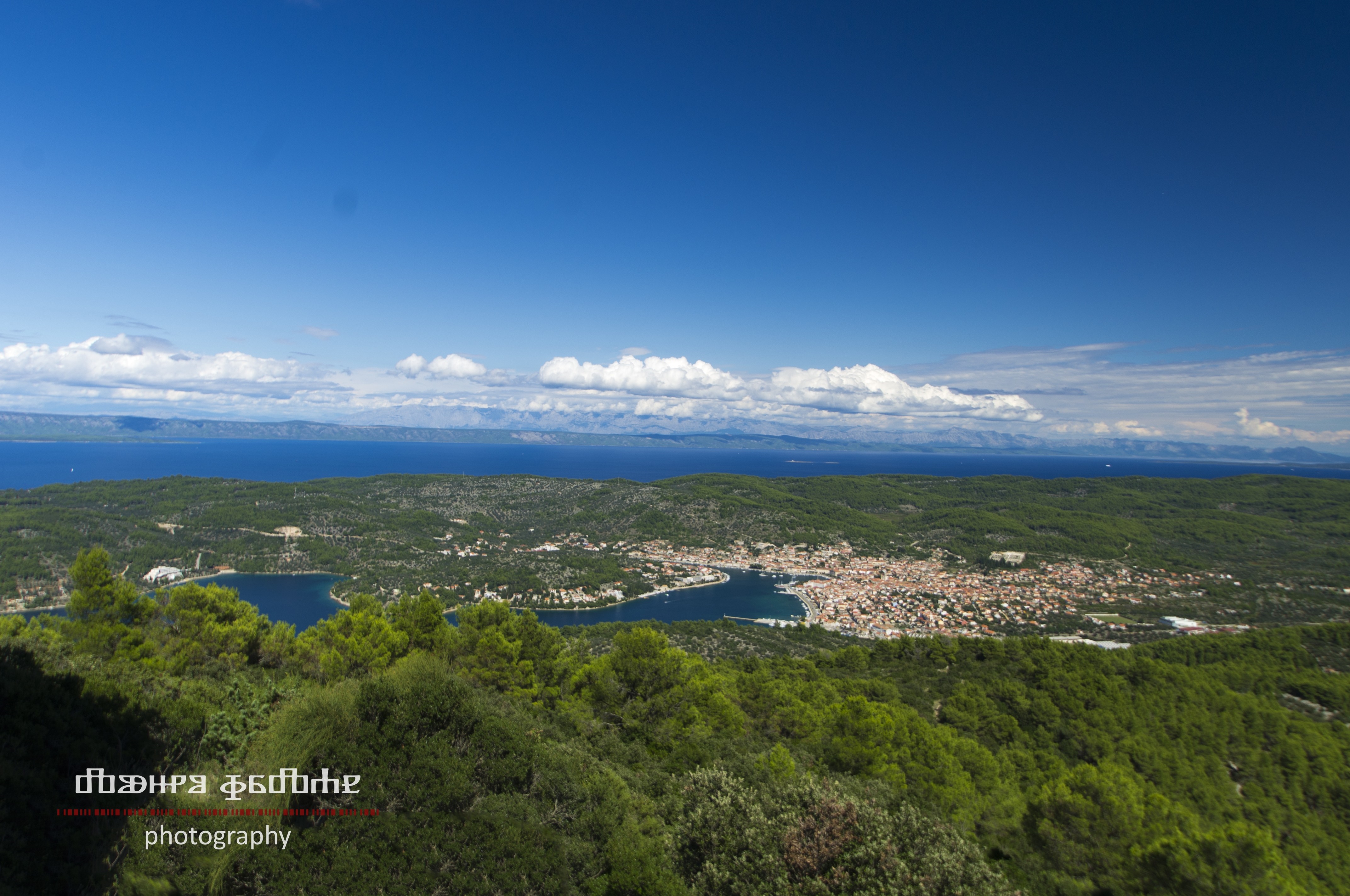 Aerial view of Vela Luka, Korcula, Croatia HD Wallpaper