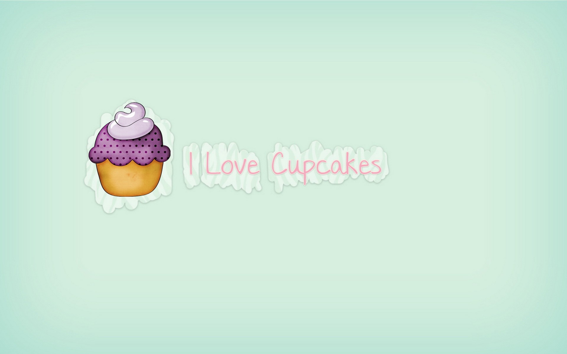 I Love Cupcakes illustration HD Wallpaper