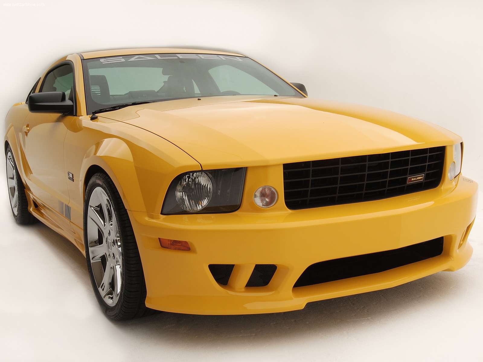 Yellow Saleen Ford Mustang Coupe HD Wallpaper