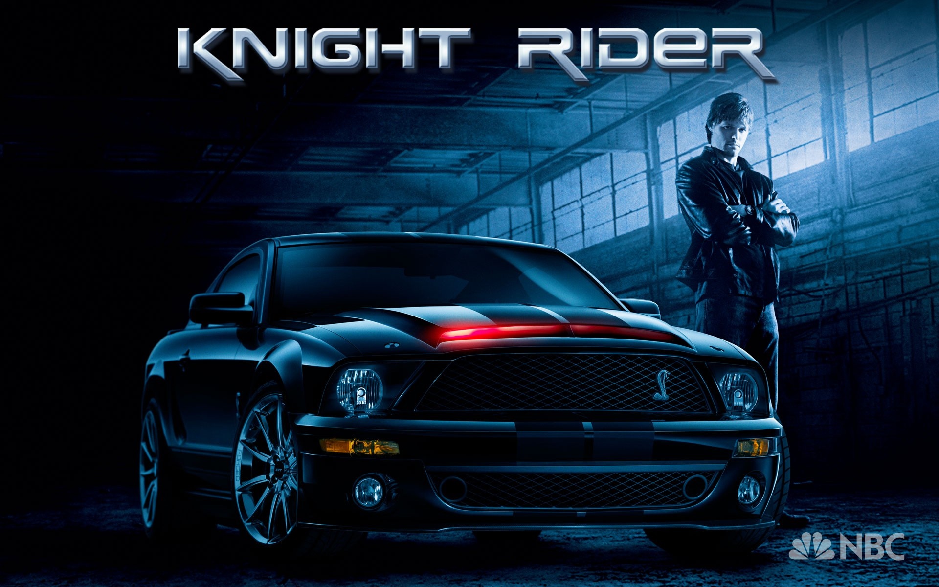 Knight Rider car and man HD Wallpaper