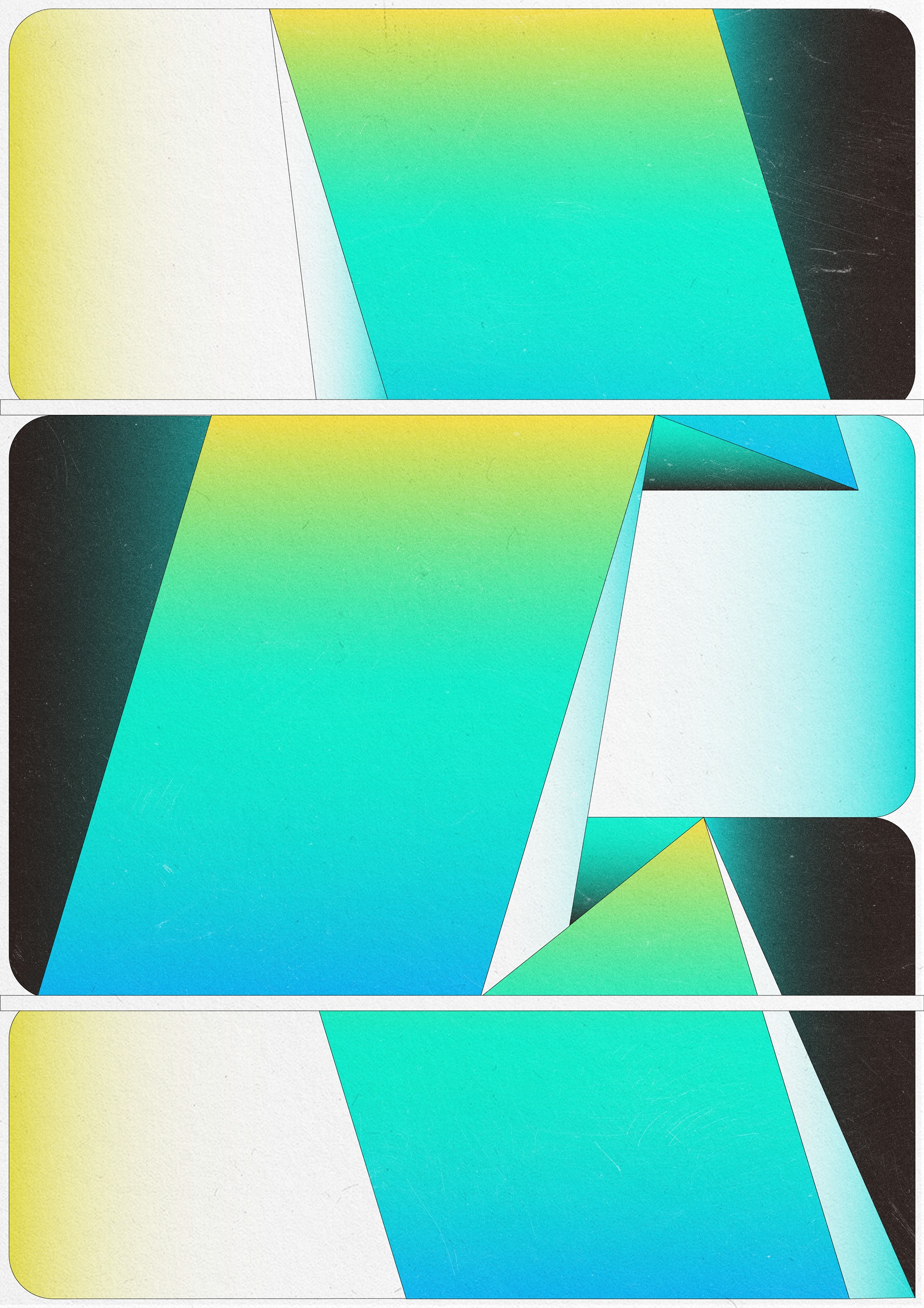 Abstract geometric shapes with gradient colors HD Phone Wallpaper