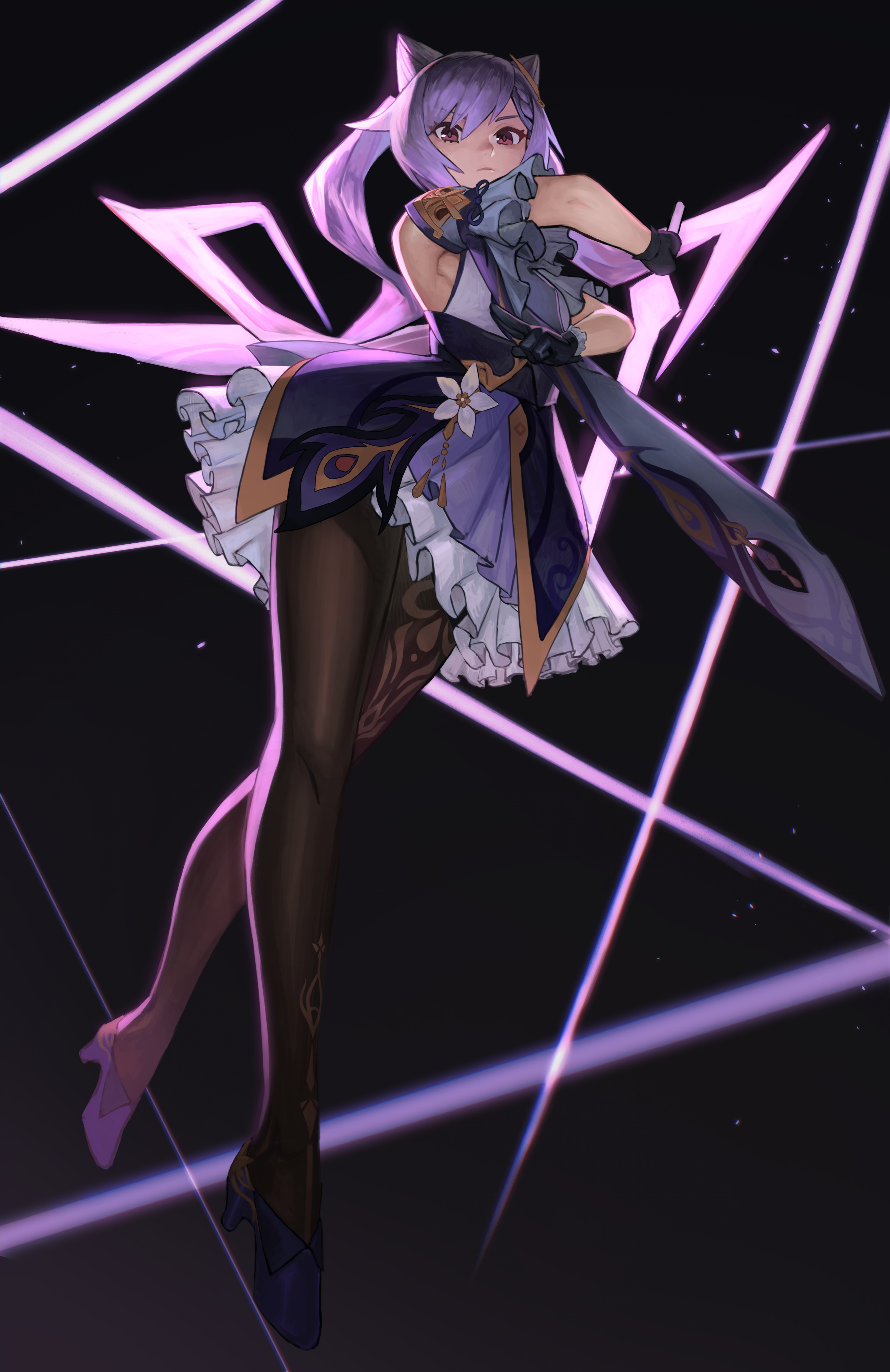 Keqing from Genshin Impact HD Phone Wallpaper