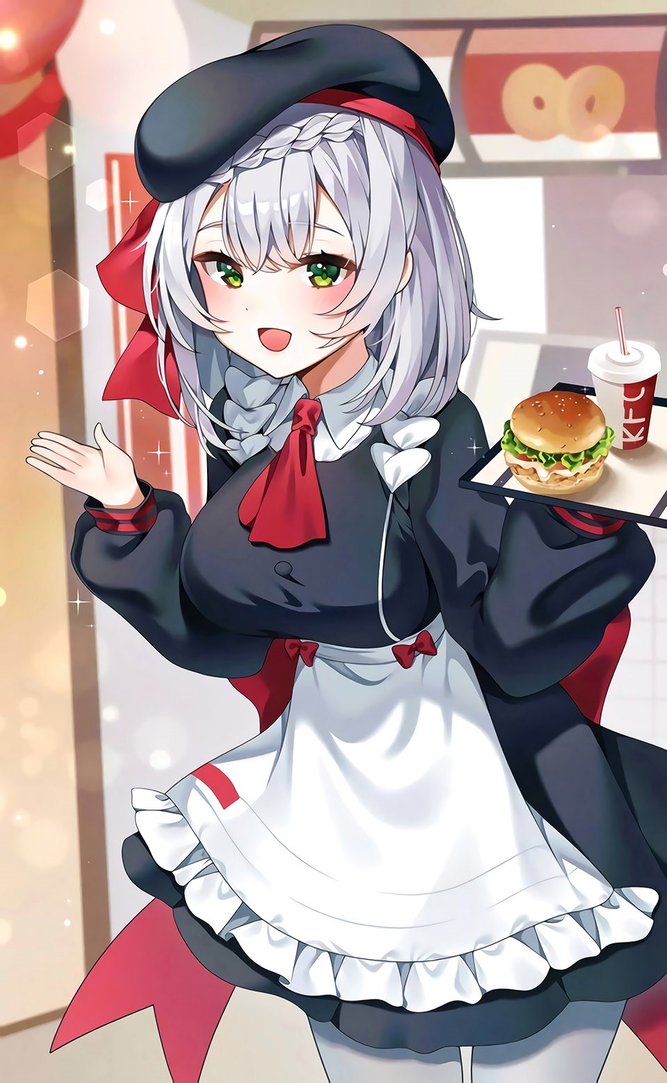 Noelle from Genshin Impact at KFC HD Phone Wallpaper