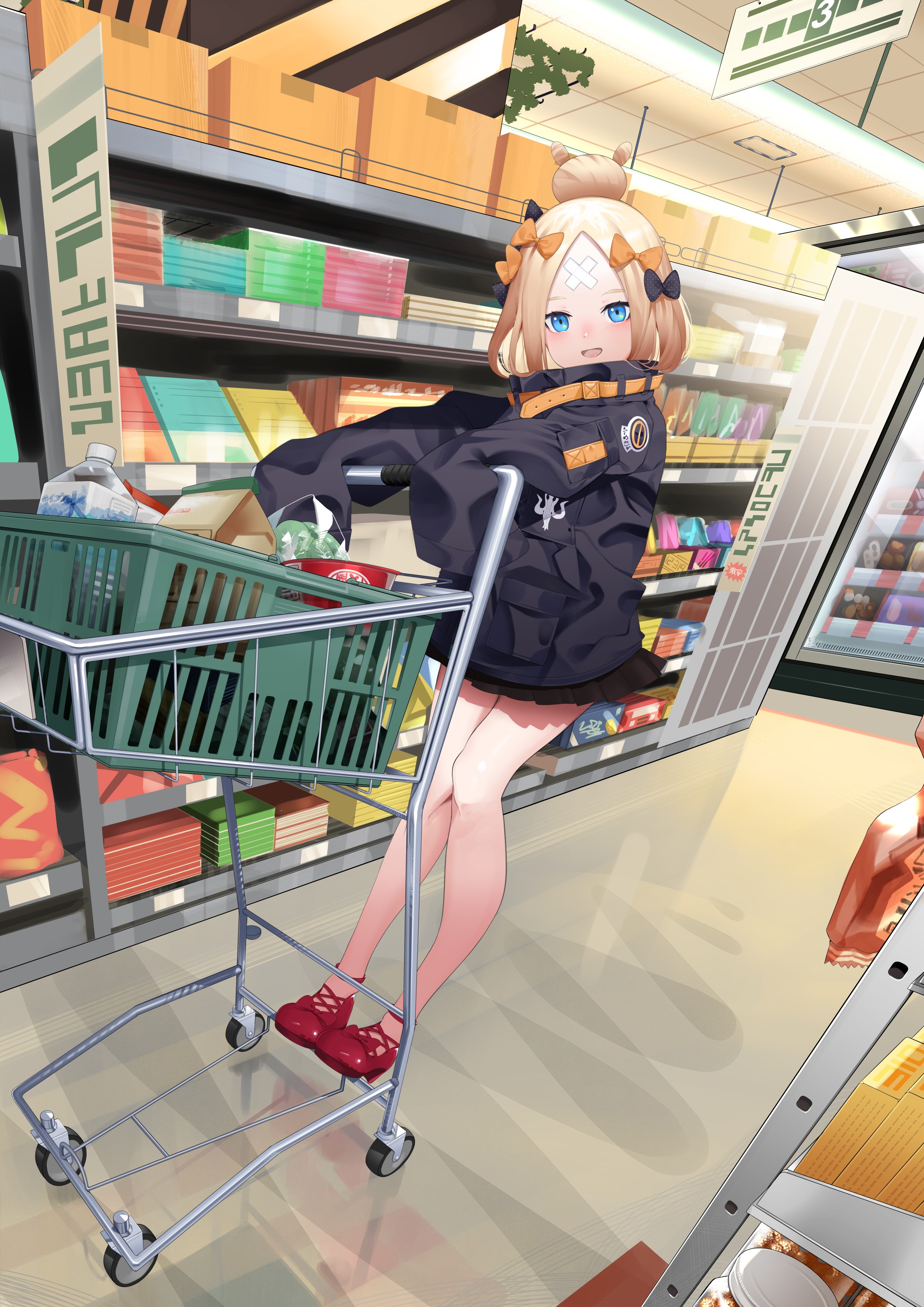 Abigail Williams from Fate/Grand Order in a supermarket HD Phone Wallpaper