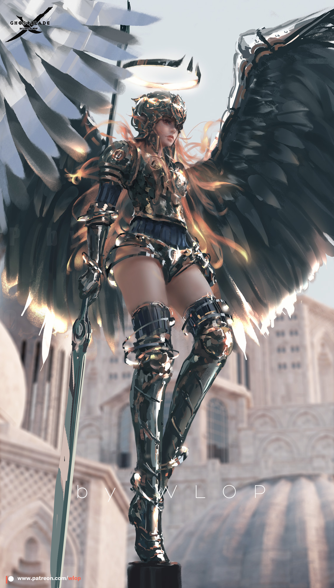 Sarlia from GhostBlade by WLOP HD Phone Wallpaper