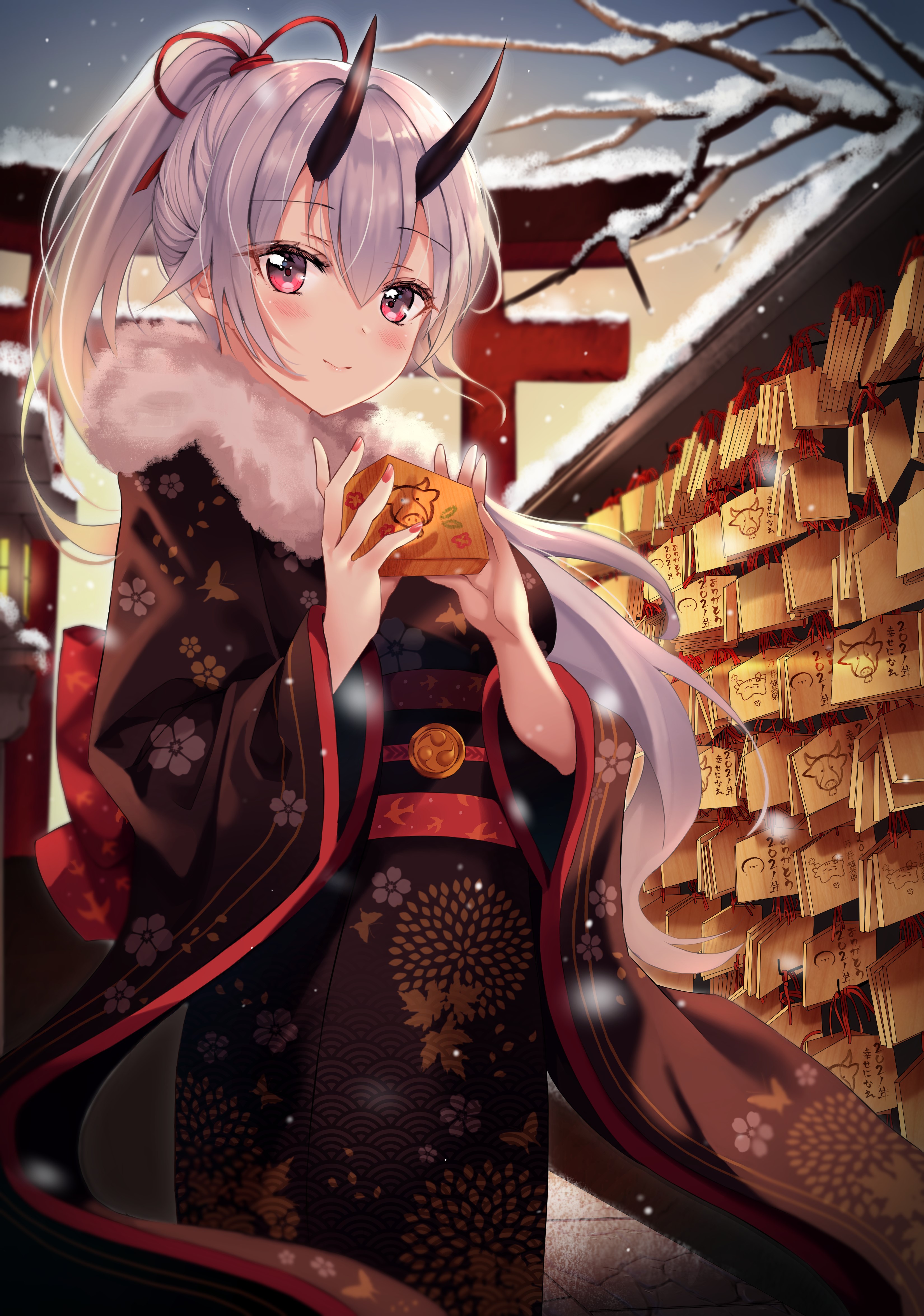 Tomoe Gozen from Fate/Grand Order in Winter HD Phone Wallpaper