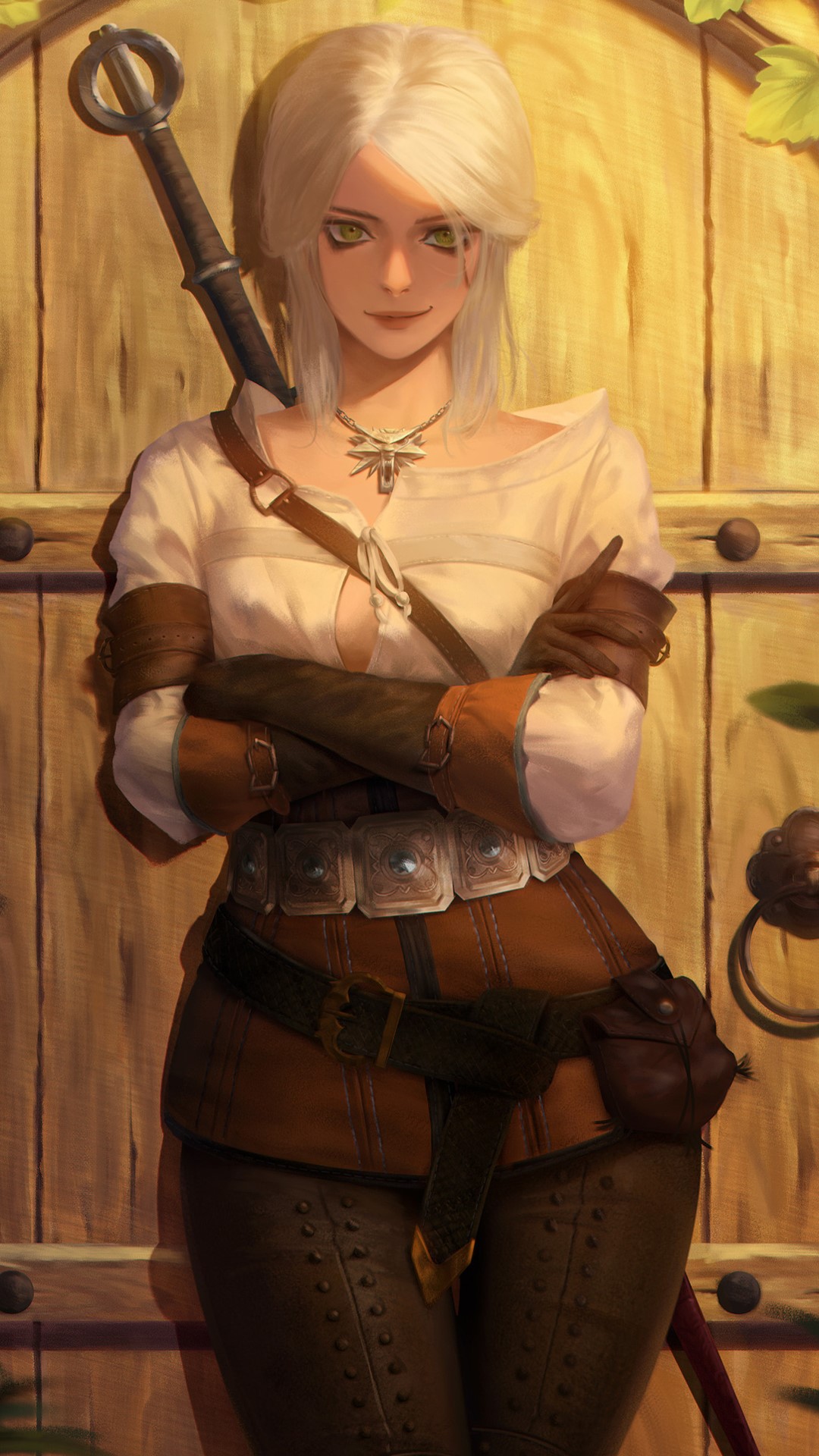 Ciri from The Witcher with a sword HD Phone Wallpaper