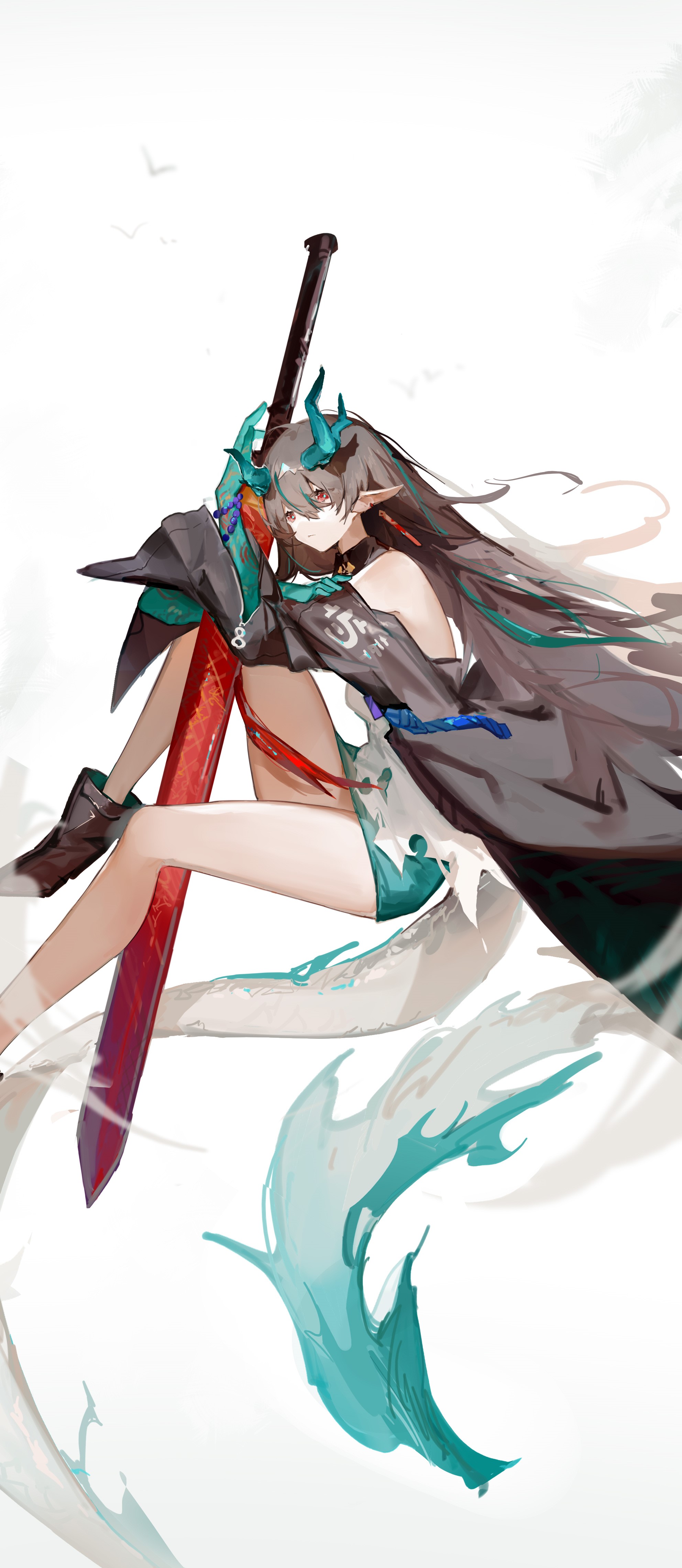 Hui Ya from Arknights with a sword HD Phone Wallpaper
